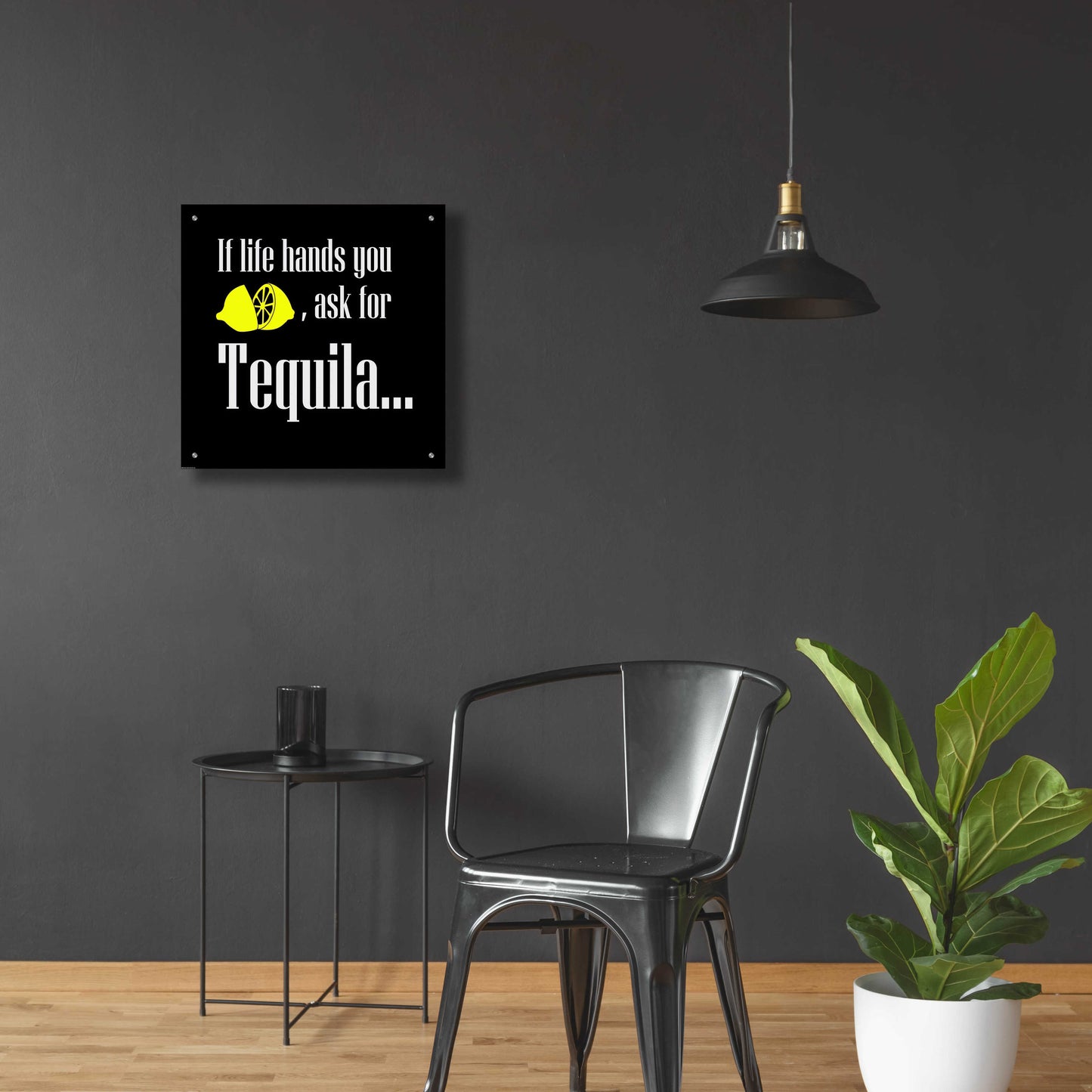 Epic Art 'If Life Hands You Lemons' by GraphINC, Acrylic Glass Wall Art,24x24