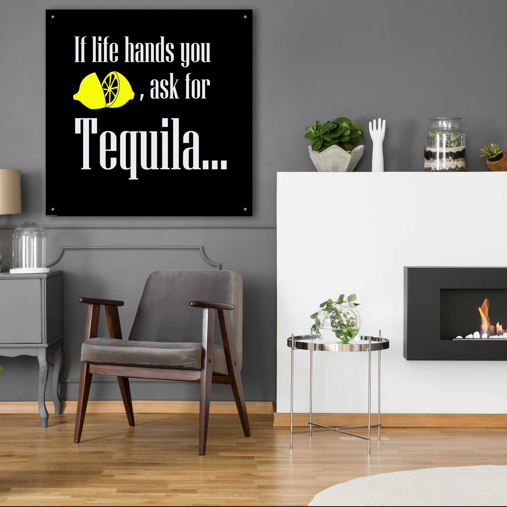 Epic Art 'If Life Hands You Lemons' by GraphINC, Acrylic Glass Wall Art,36x36