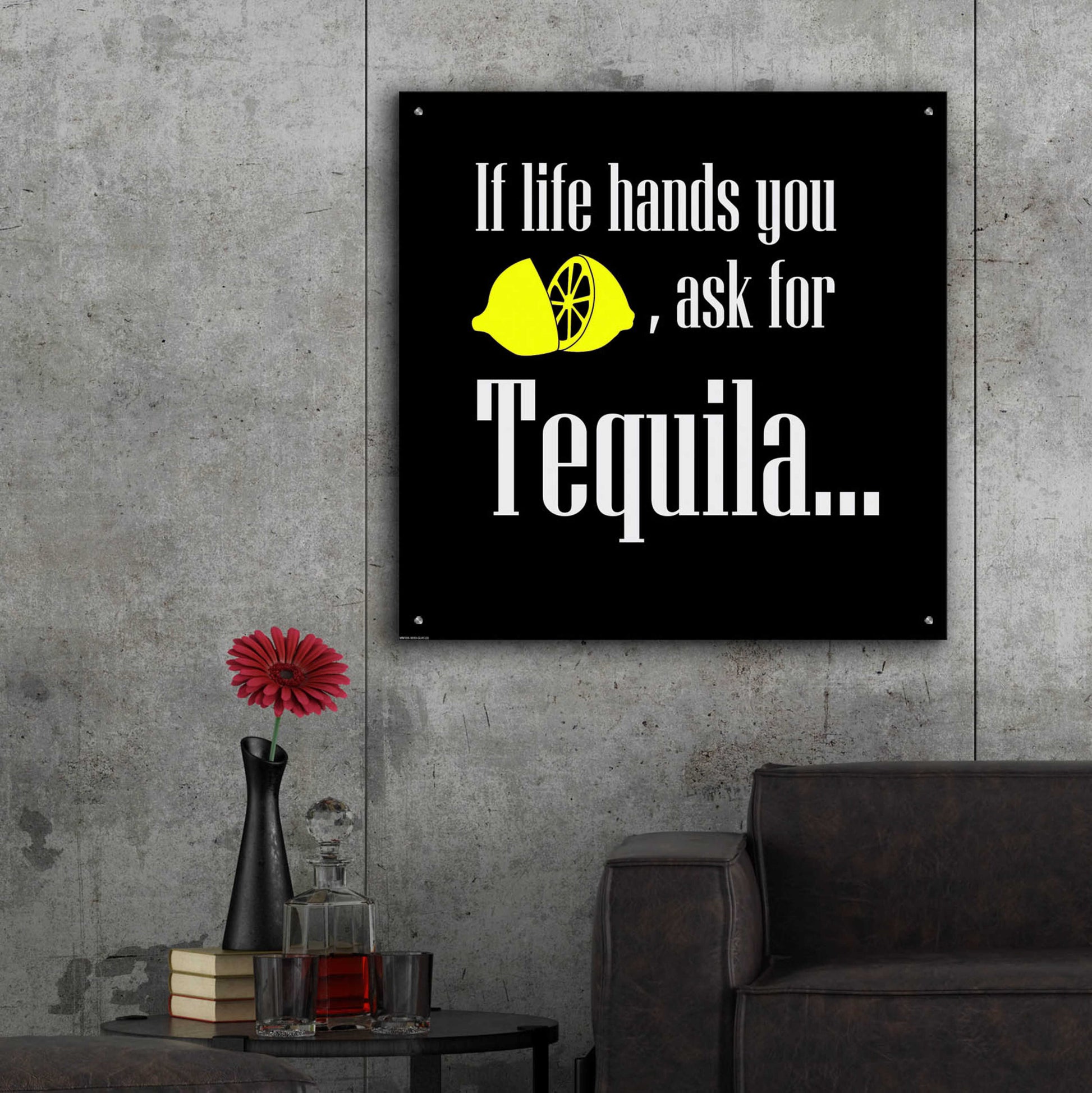 Epic Art 'If Life Hands You Lemons' by GraphINC, Acrylic Glass Wall Art,36x36