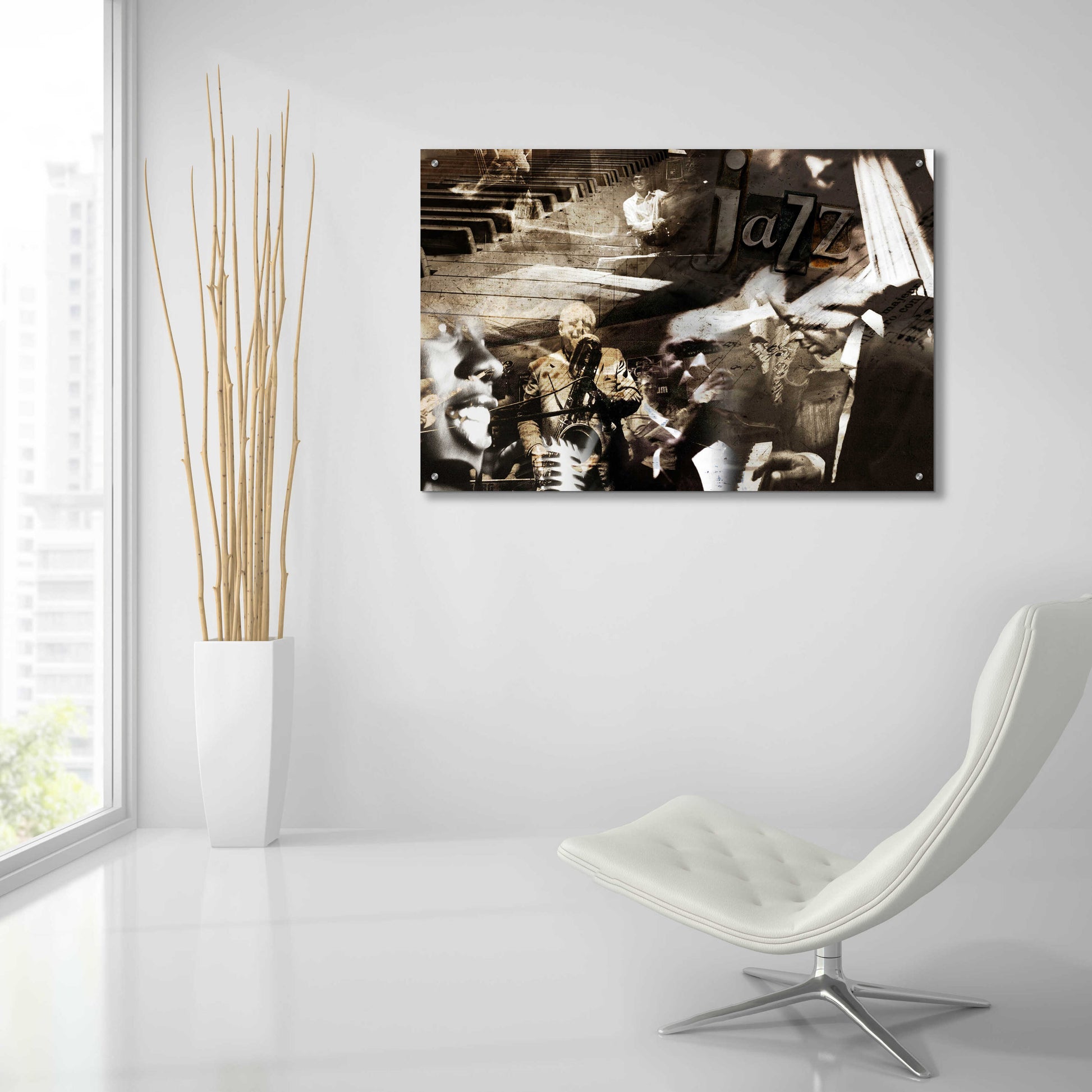 Epic Art 'Jazz' by GraphINC, Acrylic Glass Wall Art,36x24