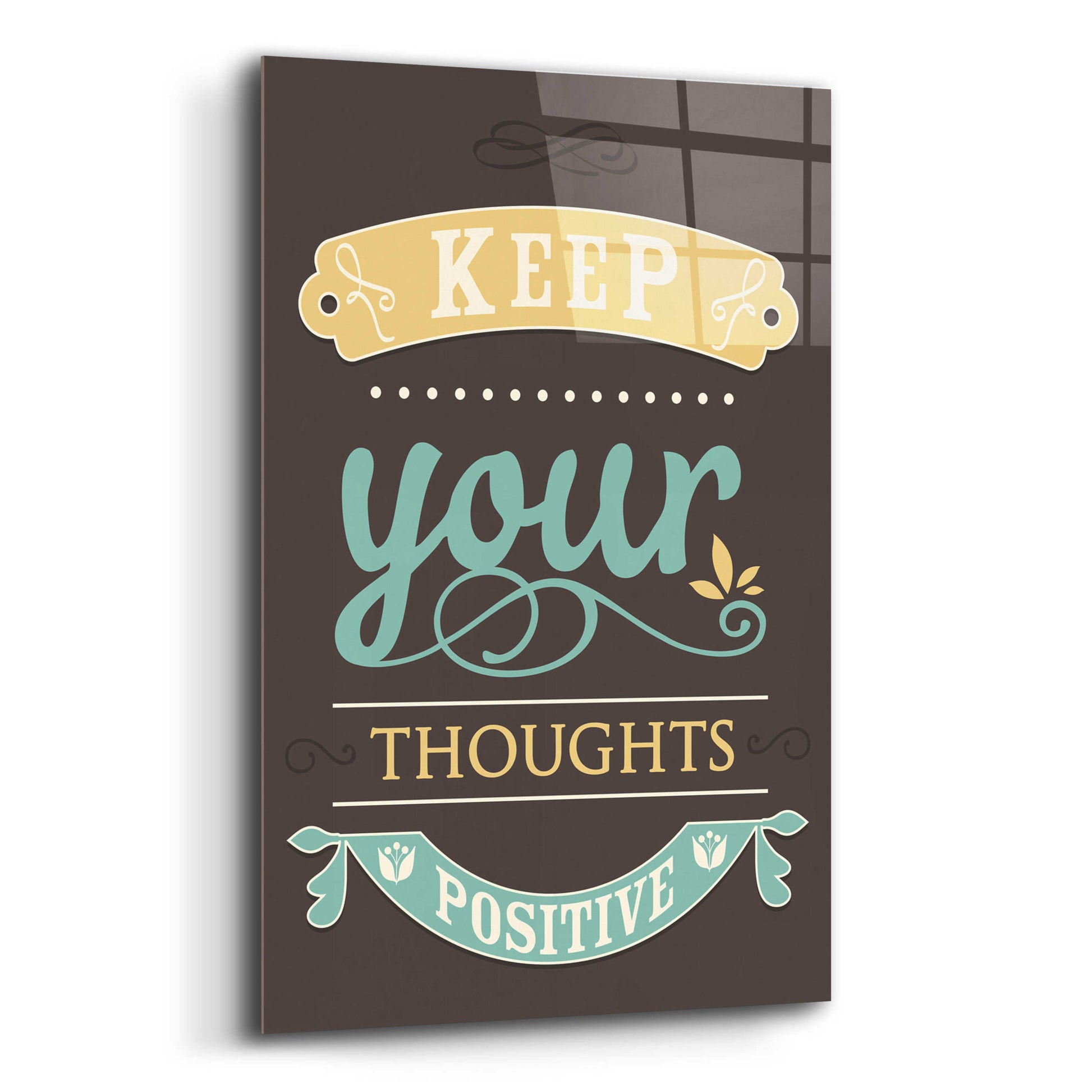 Epic Art 'Keep Your Thoughts' by GraphINC, Acrylic Glass Wall Art,12x16