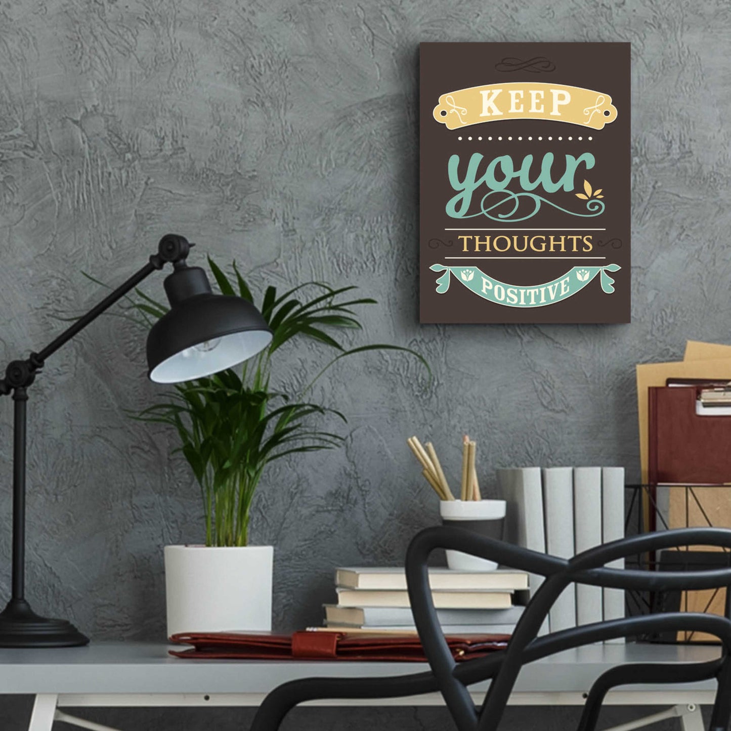 Epic Art 'Keep Your Thoughts' by GraphINC, Acrylic Glass Wall Art,12x16