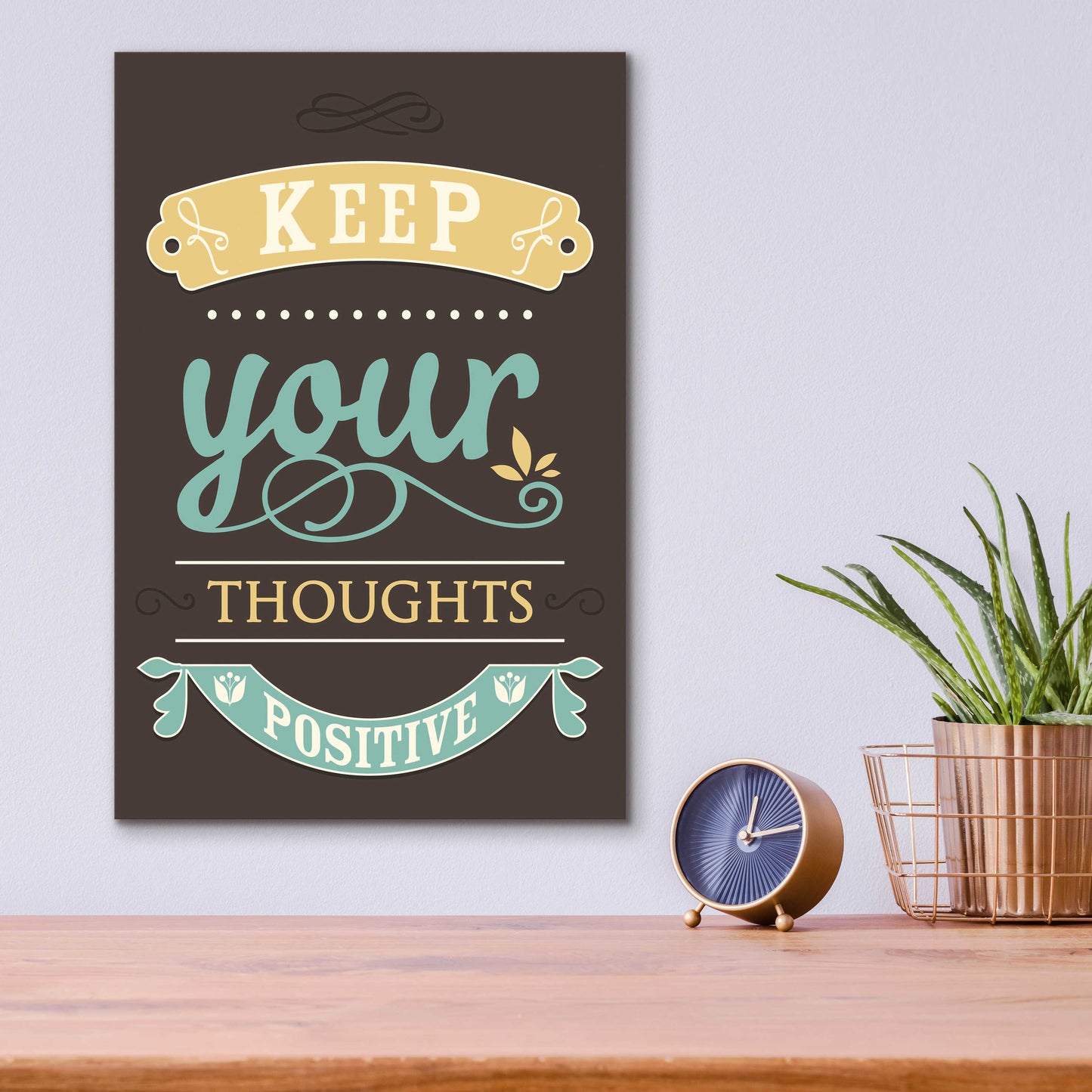 Epic Art 'Keep Your Thoughts' by GraphINC, Acrylic Glass Wall Art,12x16