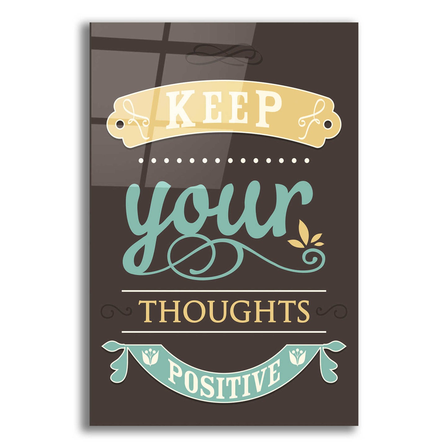 Epic Art 'Keep Your Thoughts' by GraphINC, Acrylic Glass Wall Art,12x16