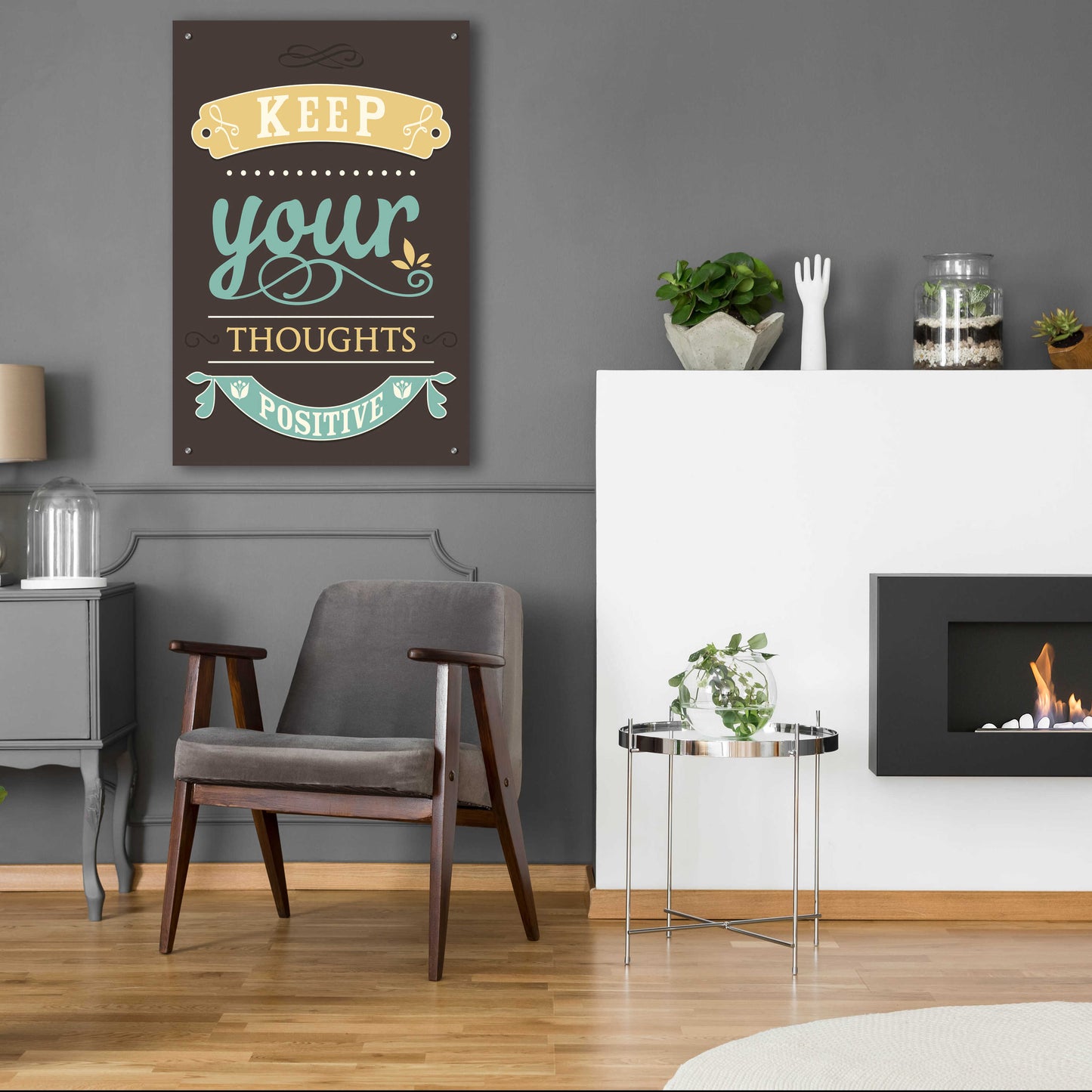 Epic Art 'Keep Your Thoughts' by GraphINC, Acrylic Glass Wall Art,24x36