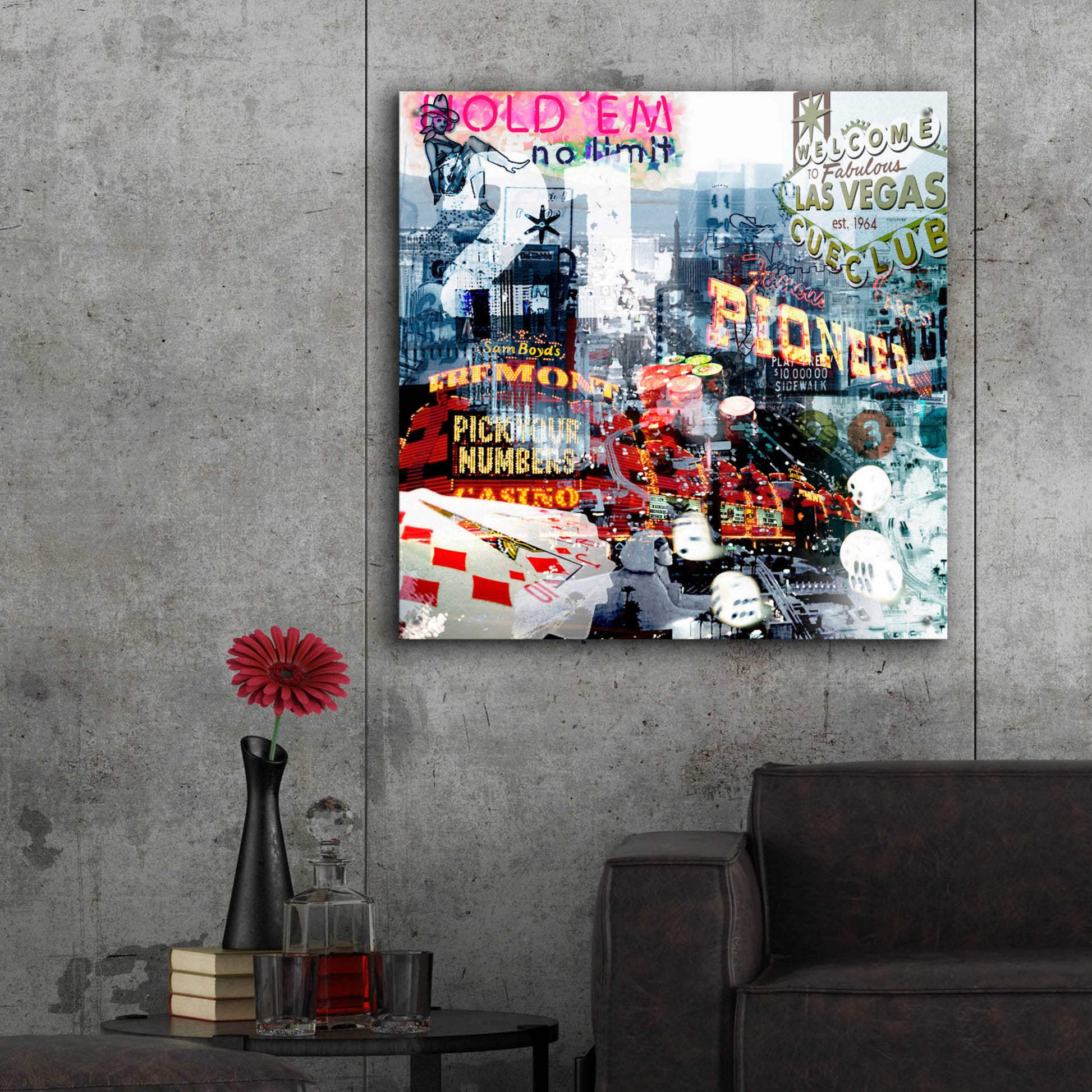 Epic Art 'Las Vegas' by GraphINC, Acrylic Glass Wall Art,36x36