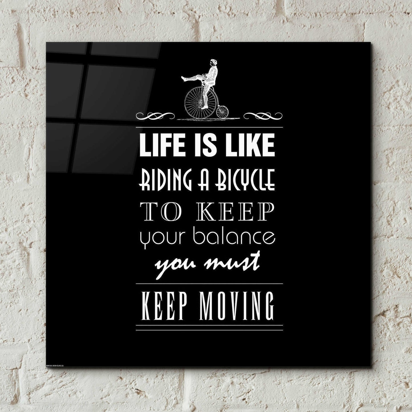 Epic Art 'Life Is Like' by GraphINC, Acrylic Glass Wall Art,12x12