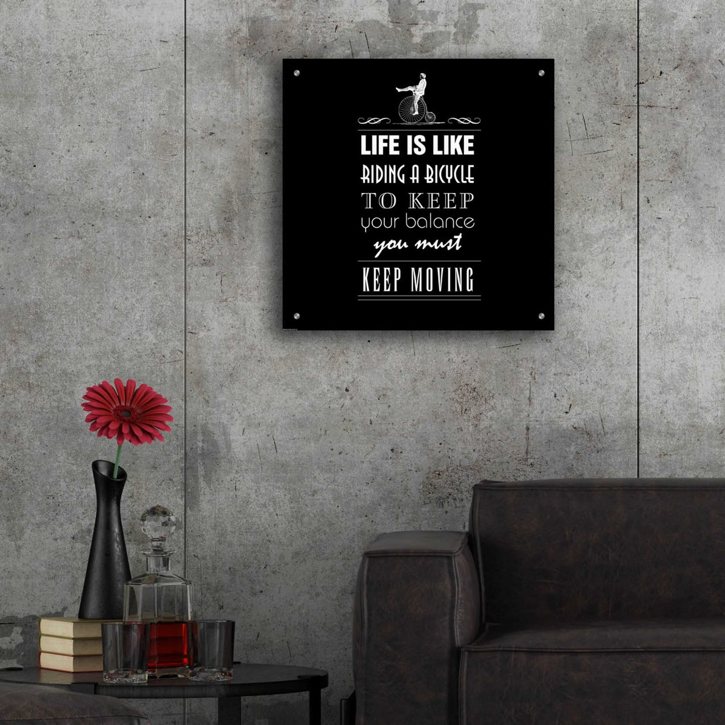 Epic Art 'Life Is Like' by GraphINC, Acrylic Glass Wall Art,24x24