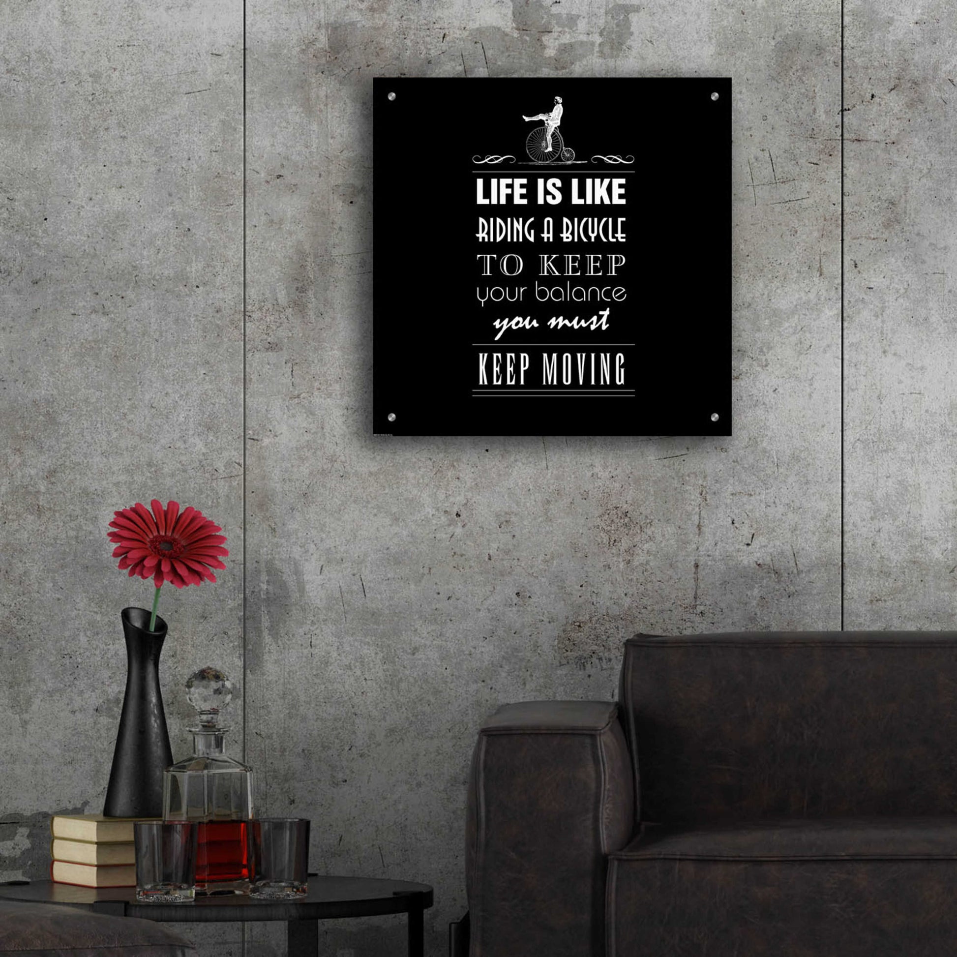 Epic Art 'Life Is Like' by GraphINC, Acrylic Glass Wall Art,24x24