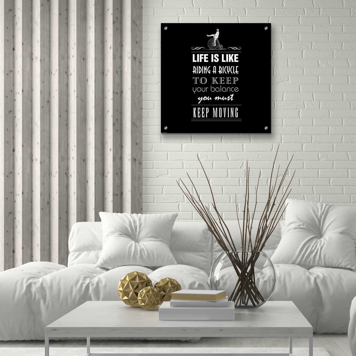 Epic Art 'Life Is Like' by GraphINC, Acrylic Glass Wall Art,24x24