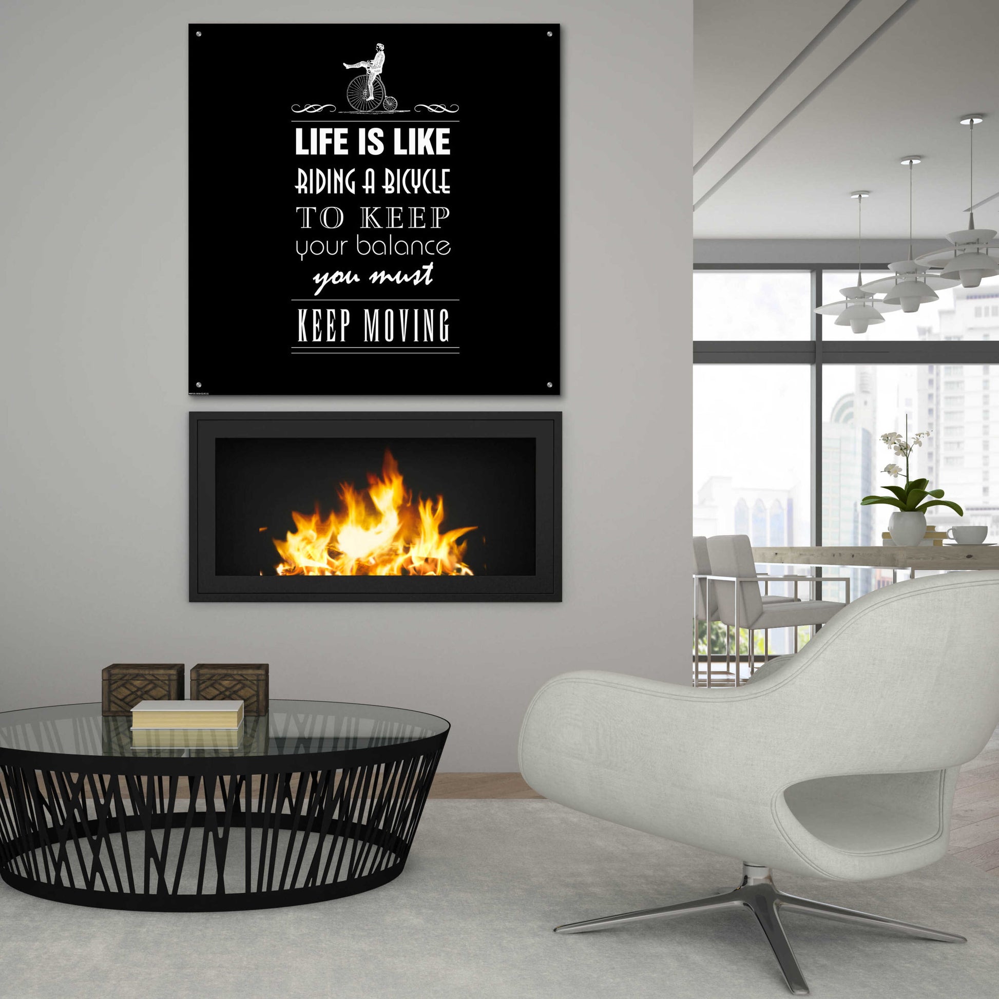 Epic Art 'Life Is Like' by GraphINC, Acrylic Glass Wall Art,36x36