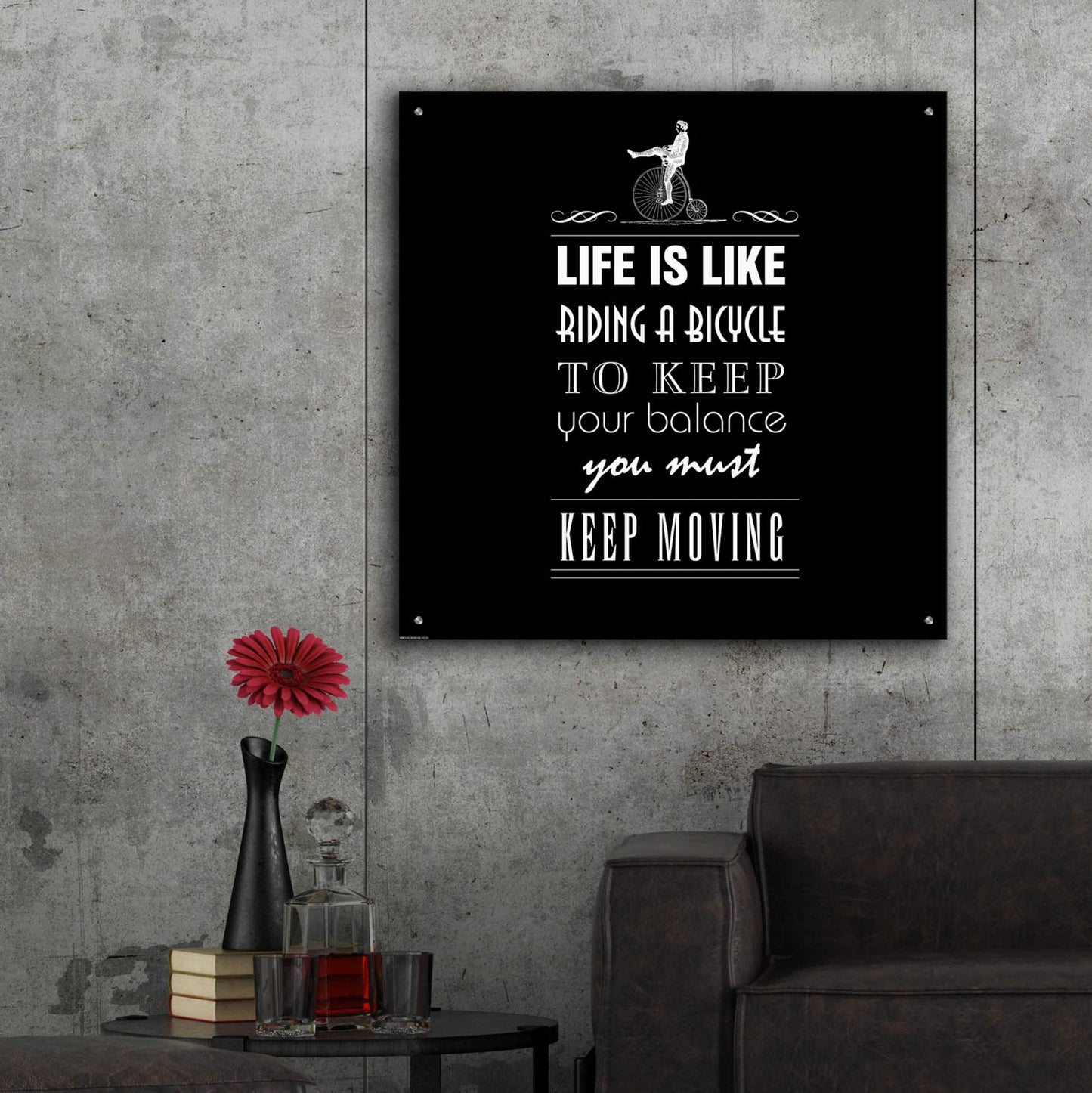 Epic Art 'Life Is Like' by GraphINC, Acrylic Glass Wall Art,36x36