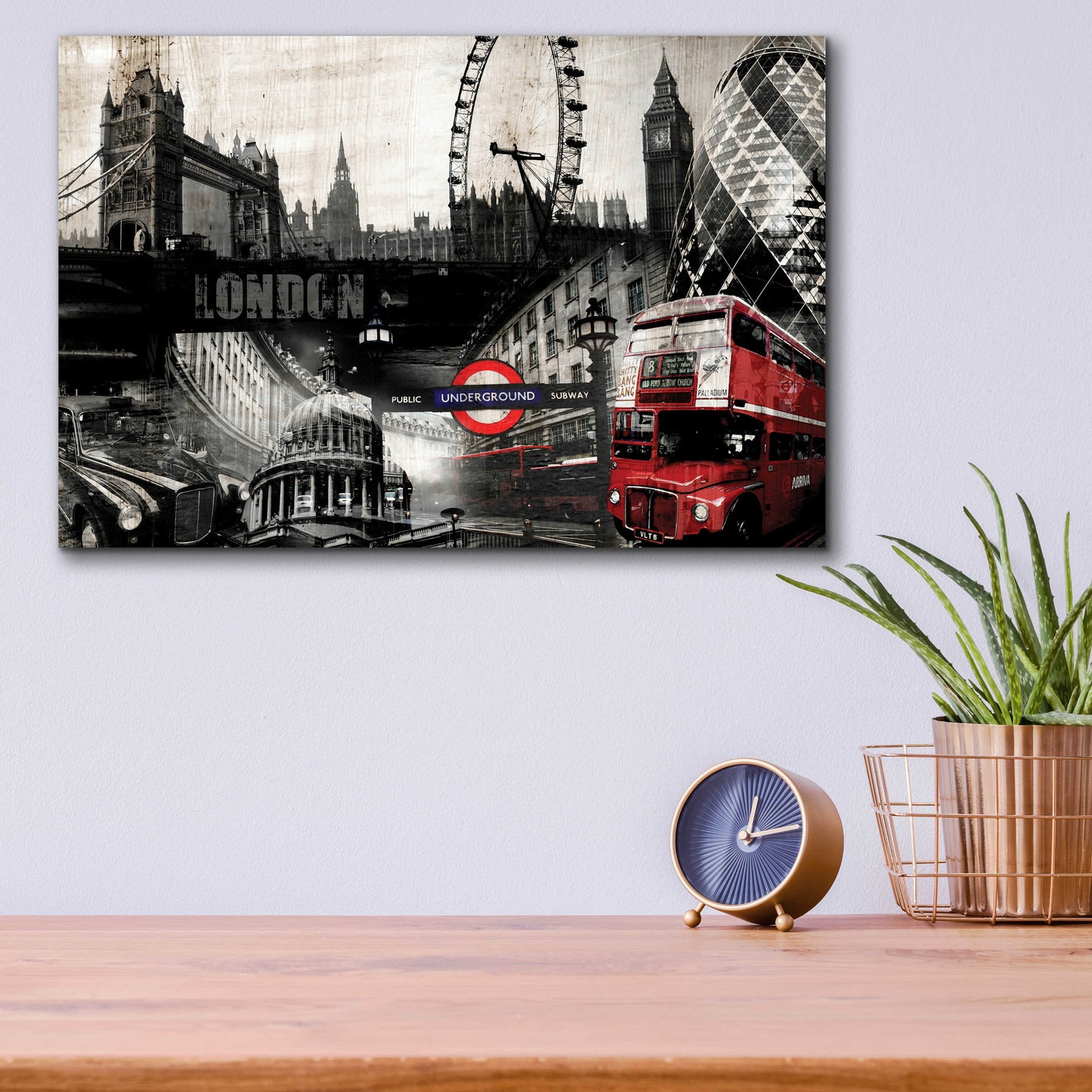 Epic Art 'London' by GraphINC, Acrylic Glass Wall Art,16x12