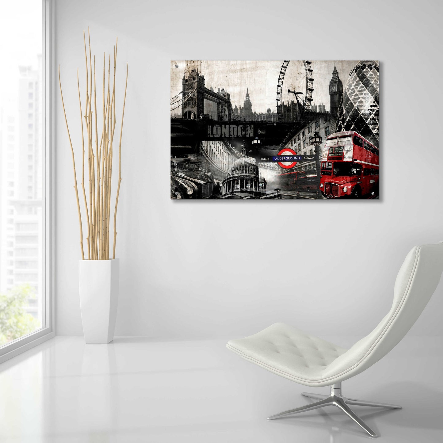 Epic Art 'London' by GraphINC, Acrylic Glass Wall Art,36x24