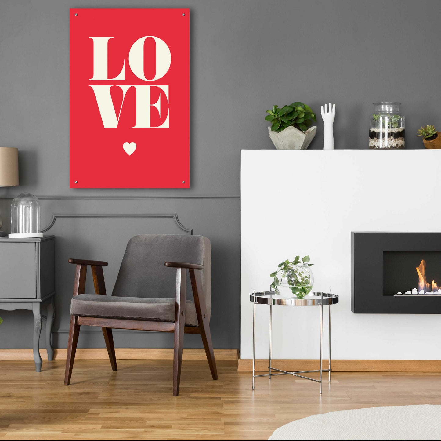 Epic Art 'Love' by GraphINC, Acrylic Glass Wall Art,24x36