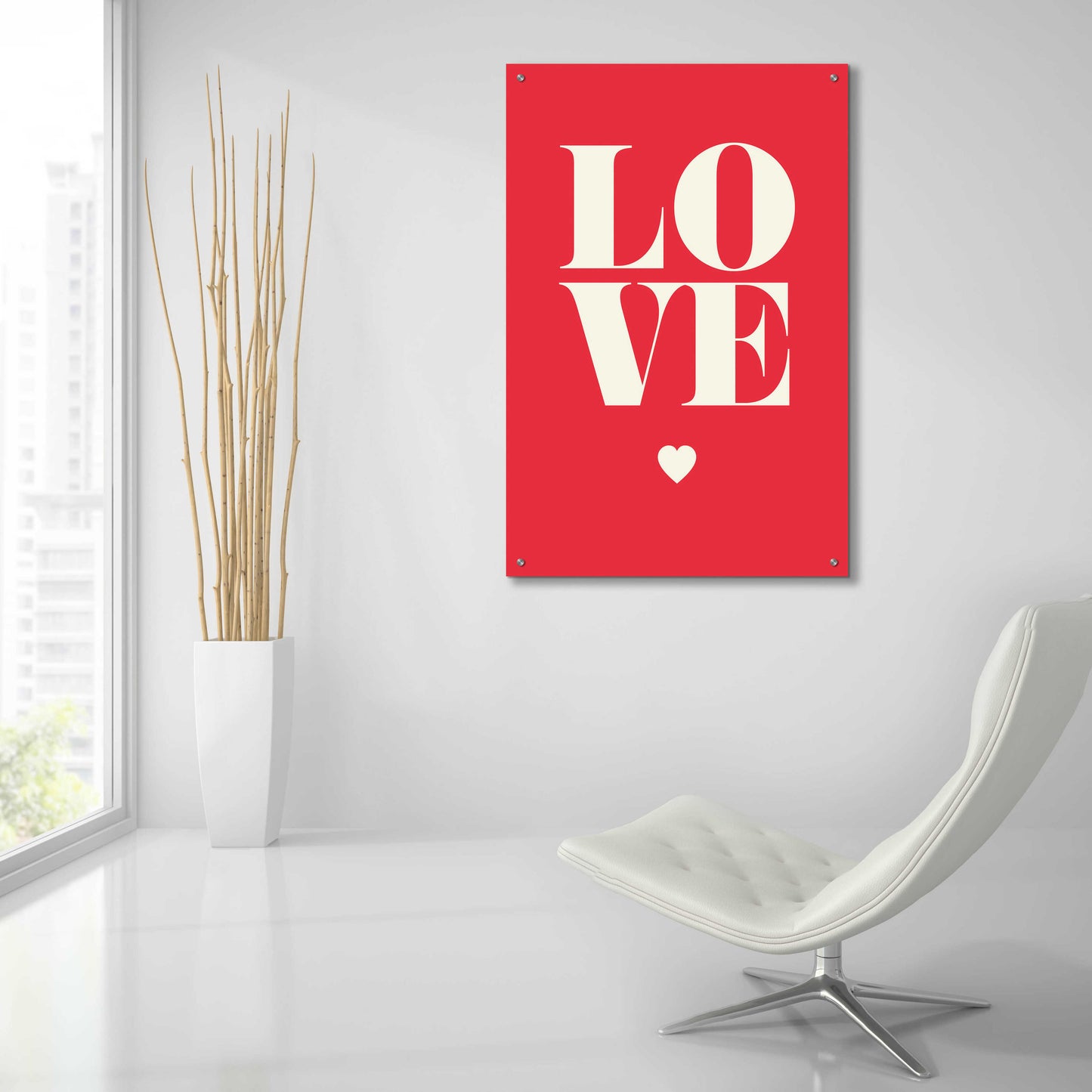 Epic Art 'Love' by GraphINC, Acrylic Glass Wall Art,24x36