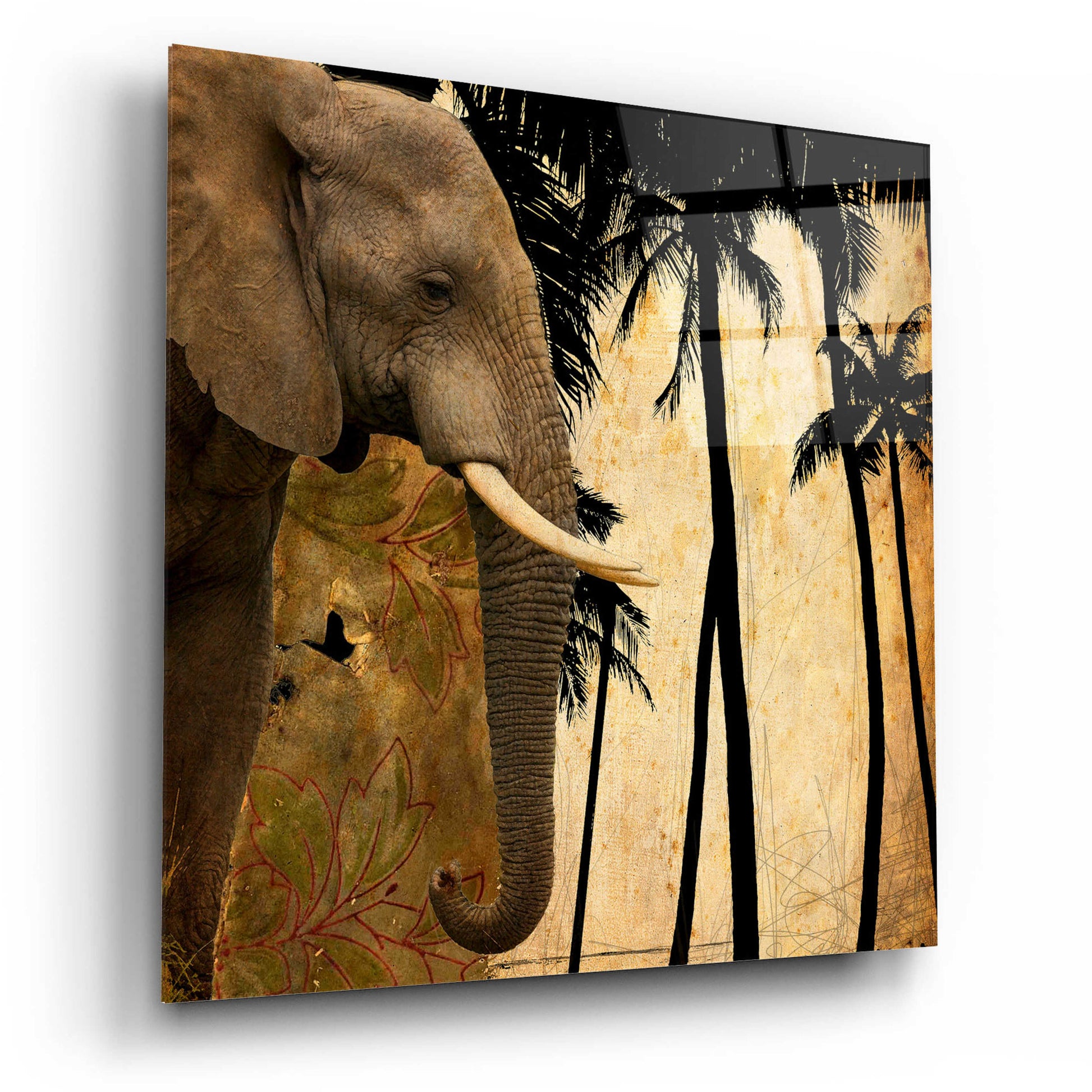 Epic Art 'Mighty Elephant 1' by GraphINC, Acrylic Glass Wall Art,12x12