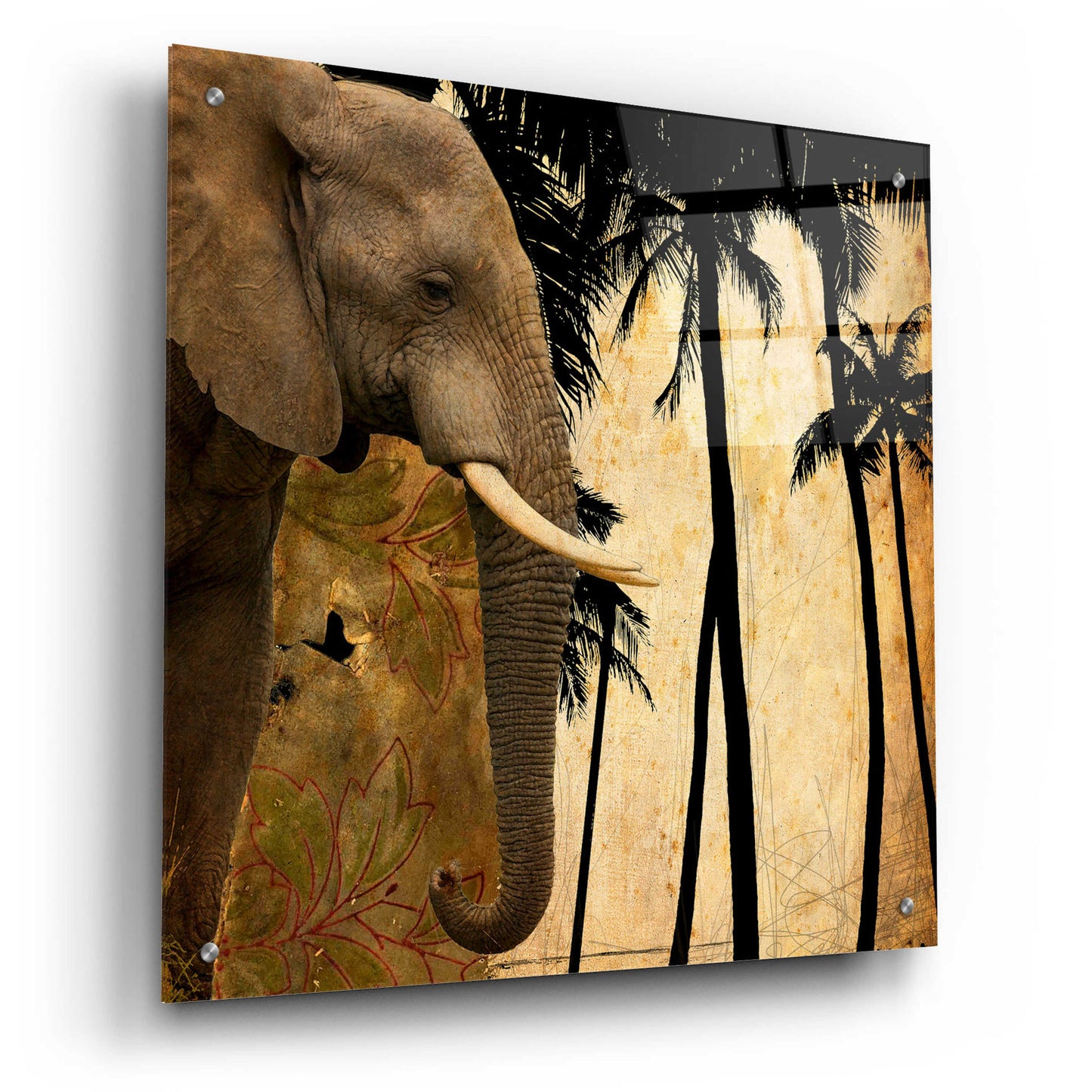 Epic Art 'Mighty Elephant 1' by GraphINC, Acrylic Glass Wall Art,24x24