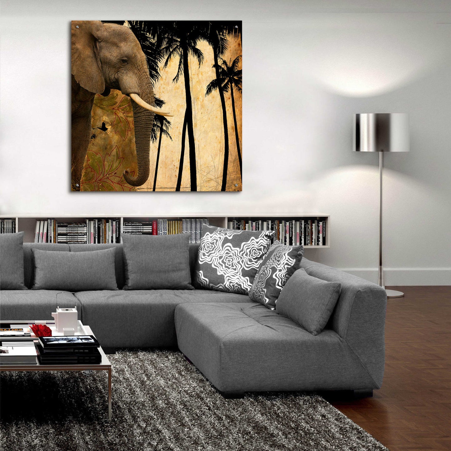 Epic Art 'Mighty Elephant 1' by GraphINC, Acrylic Glass Wall Art,36x36