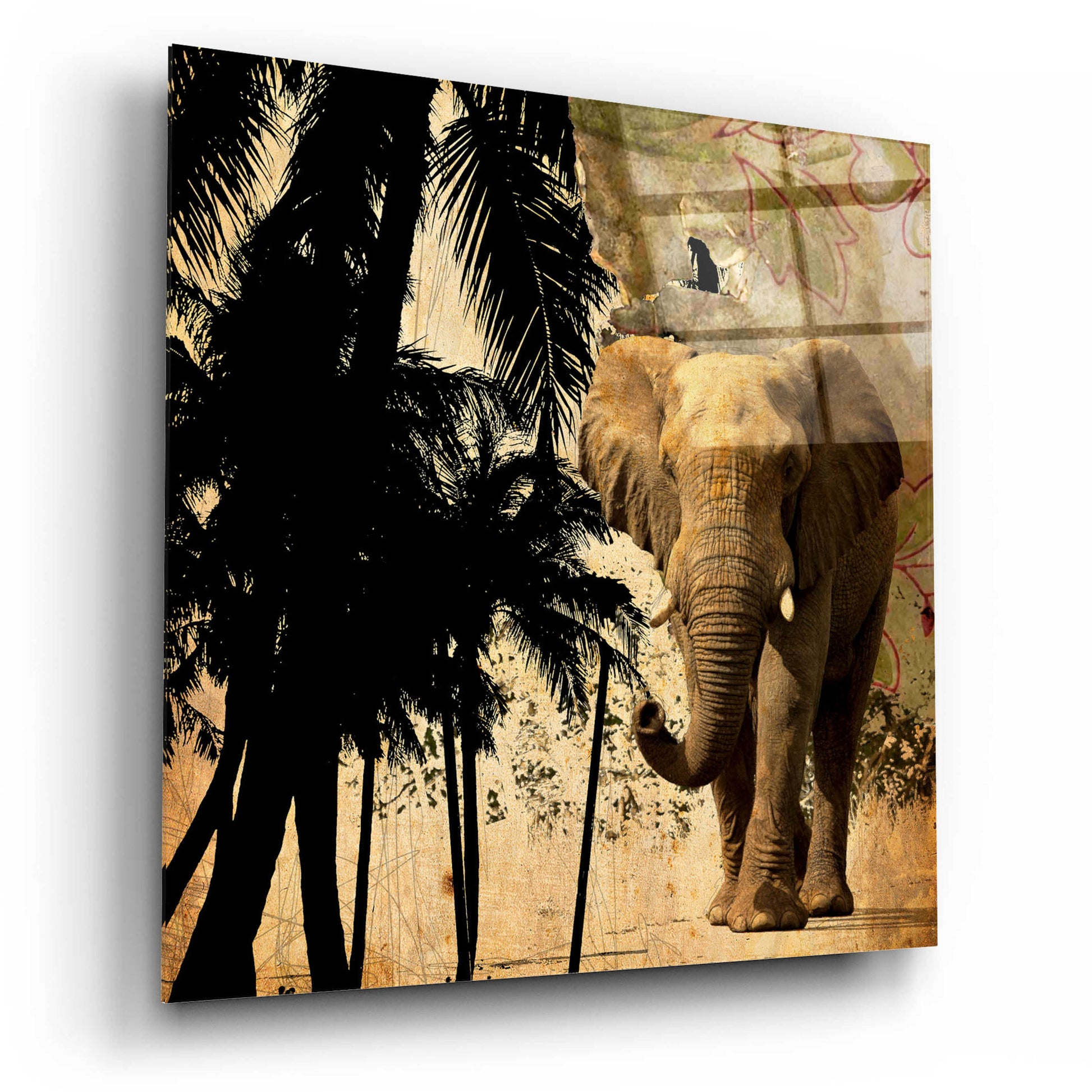 Epic Art 'Mighty Elephant 2' by GraphINC, Acrylic Glass Wall Art,12x12