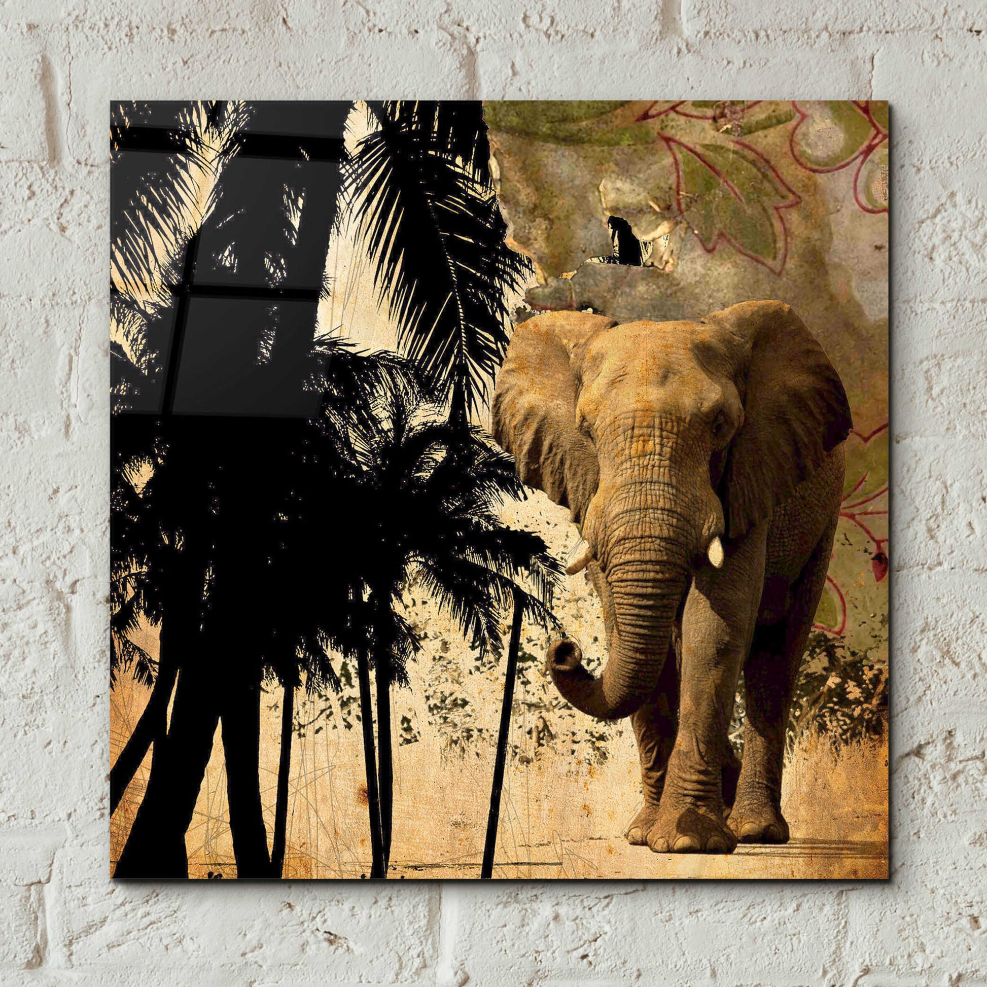 Epic Art 'Mighty Elephant 2' by GraphINC, Acrylic Glass Wall Art,12x12