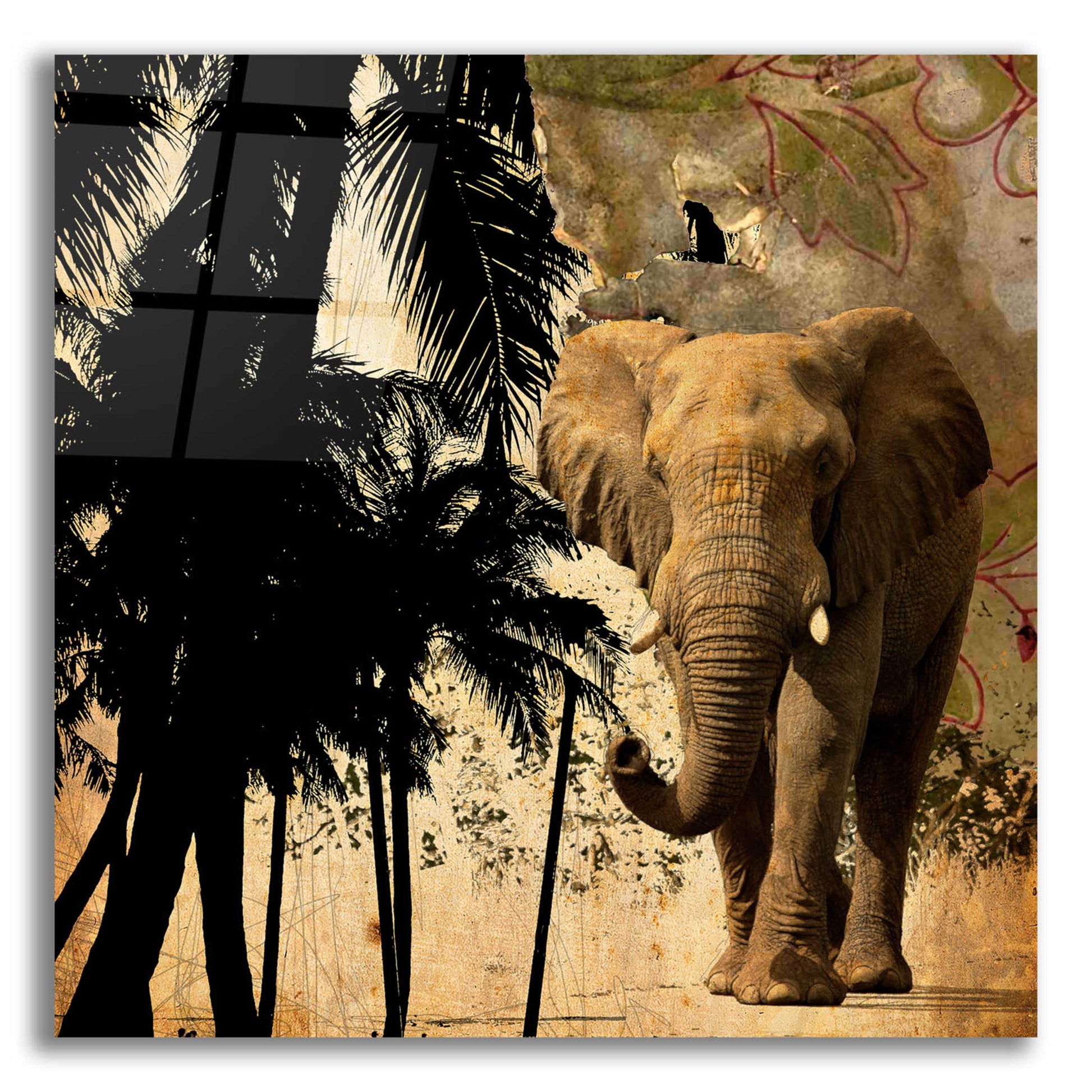 Epic Art 'Mighty Elephant 2' by GraphINC, Acrylic Glass Wall Art,12x12