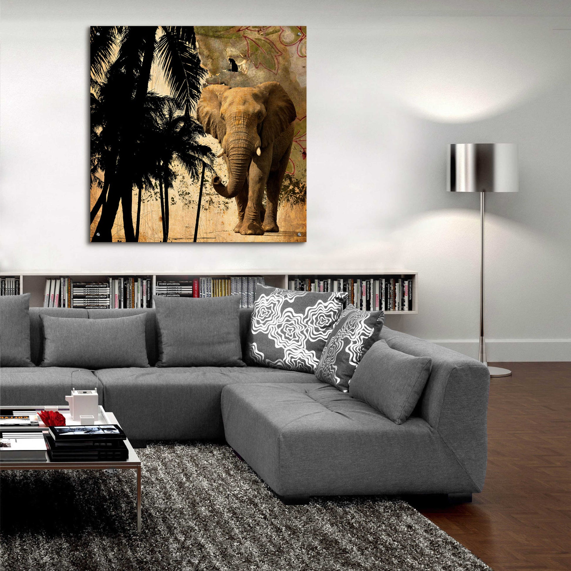 Epic Art 'Mighty Elephant 2' by GraphINC, Acrylic Glass Wall Art,36x36