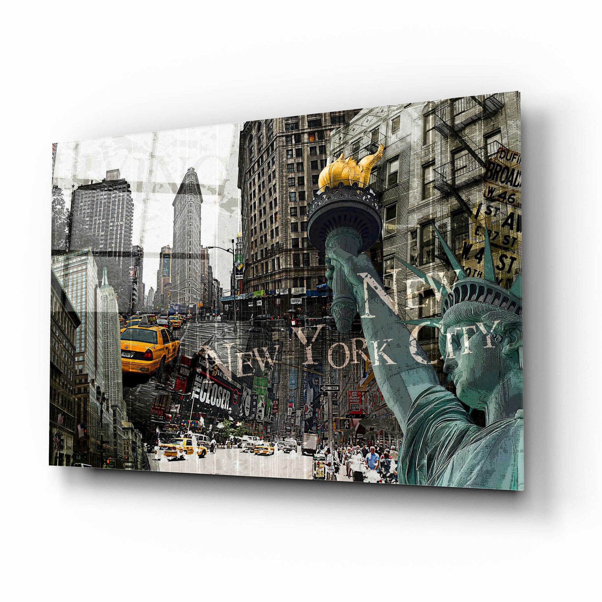 Epic Art 'New York' by GraphINC, Acrylic Glass Wall Art,16x12