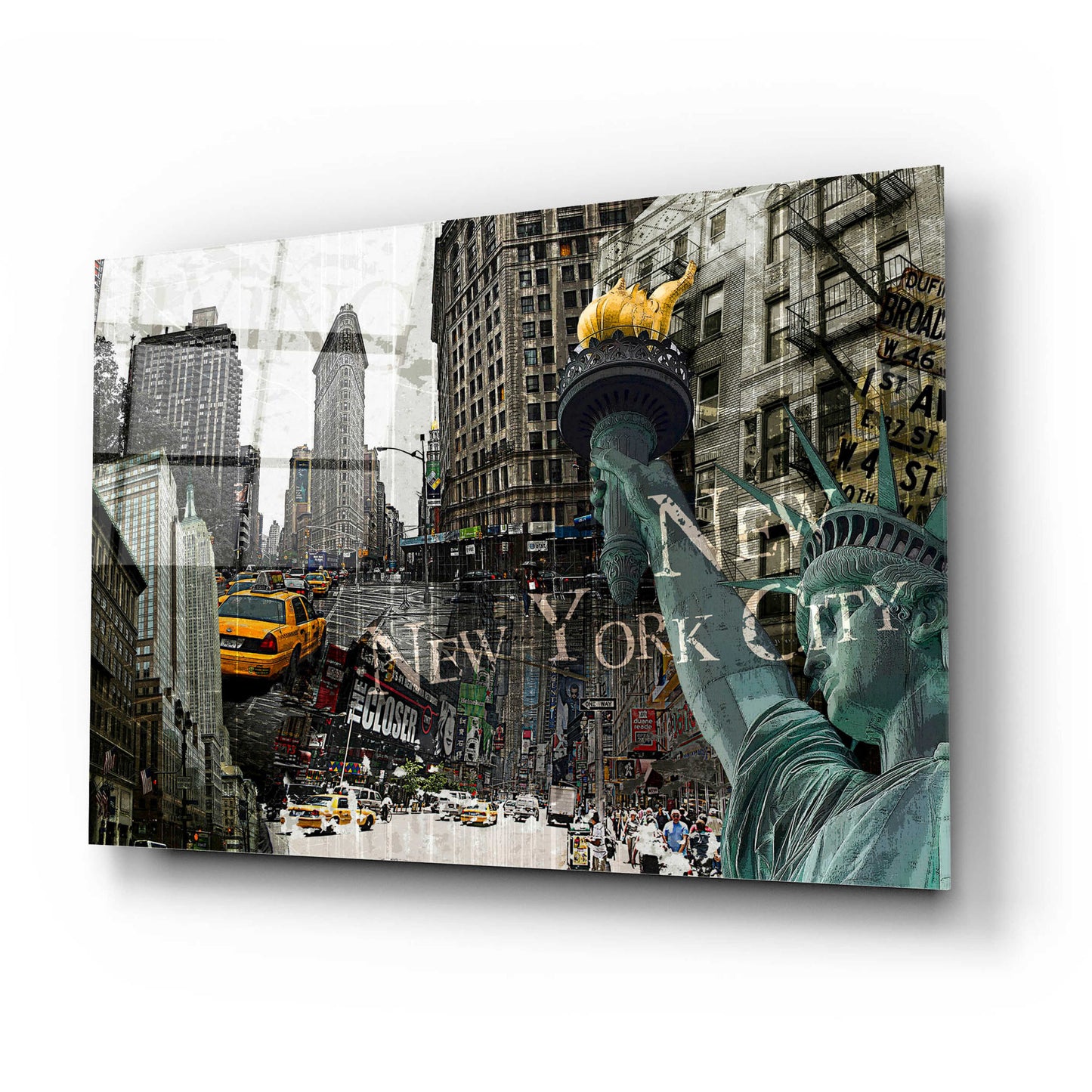 Epic Art 'New York' by GraphINC, Acrylic Glass Wall Art,24x16