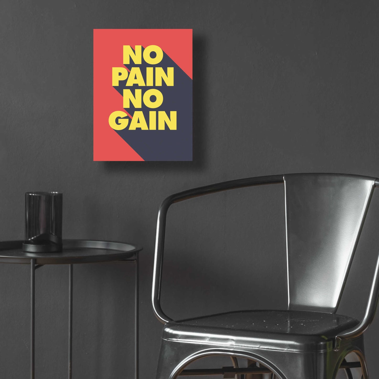 Epic Art 'No Pain No Gain' by GraphINC, Acrylic Glass Wall Art,12x16