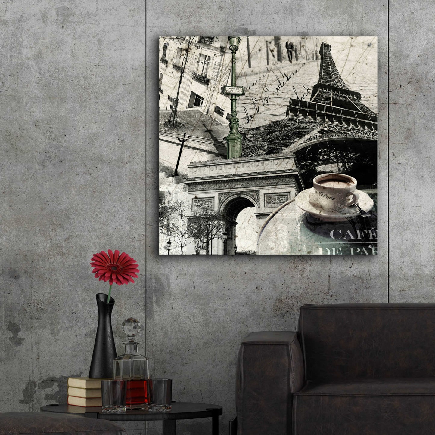 Epic Art 'Paris' by GraphINC, Acrylic Glass Wall Art,36x36