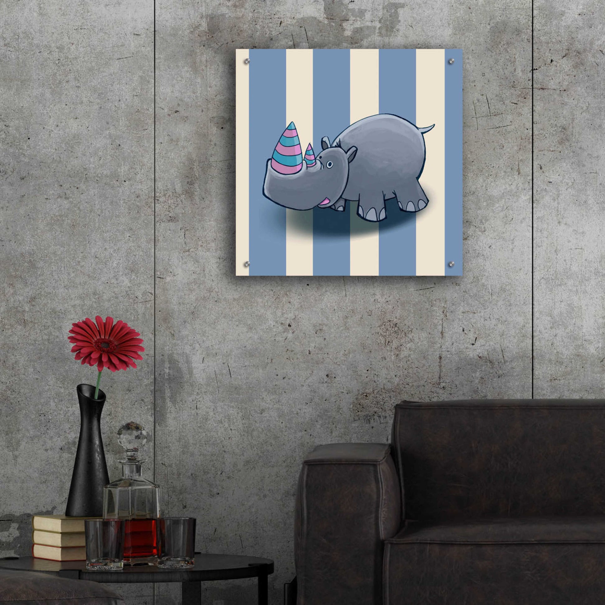 Epic Art 'Rhino' by GraphINC, Acrylic Glass Wall Art,24x24