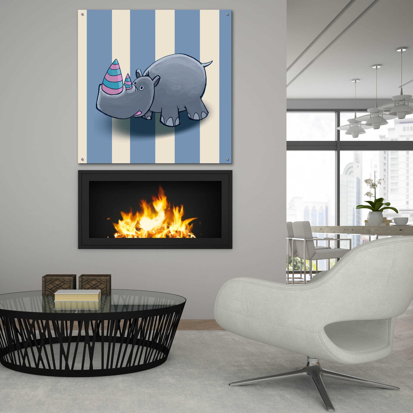 Epic Art 'Rhino' by GraphINC, Acrylic Glass Wall Art,36x36