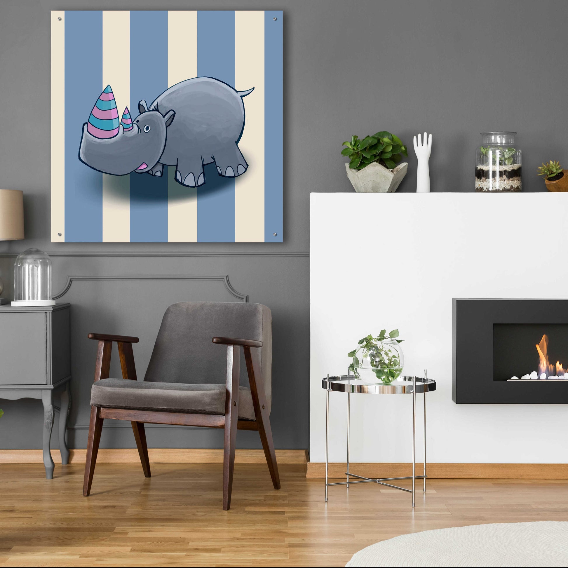 Epic Art 'Rhino' by GraphINC, Acrylic Glass Wall Art,36x36