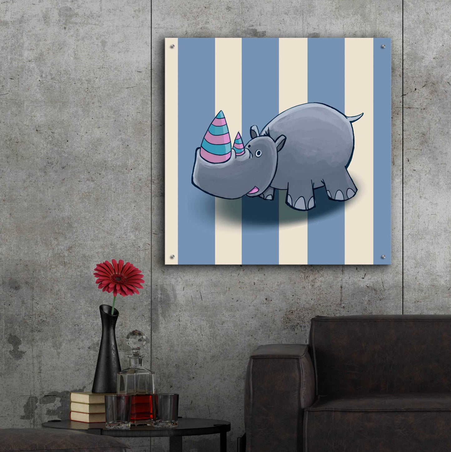 Epic Art 'Rhino' by GraphINC, Acrylic Glass Wall Art,36x36