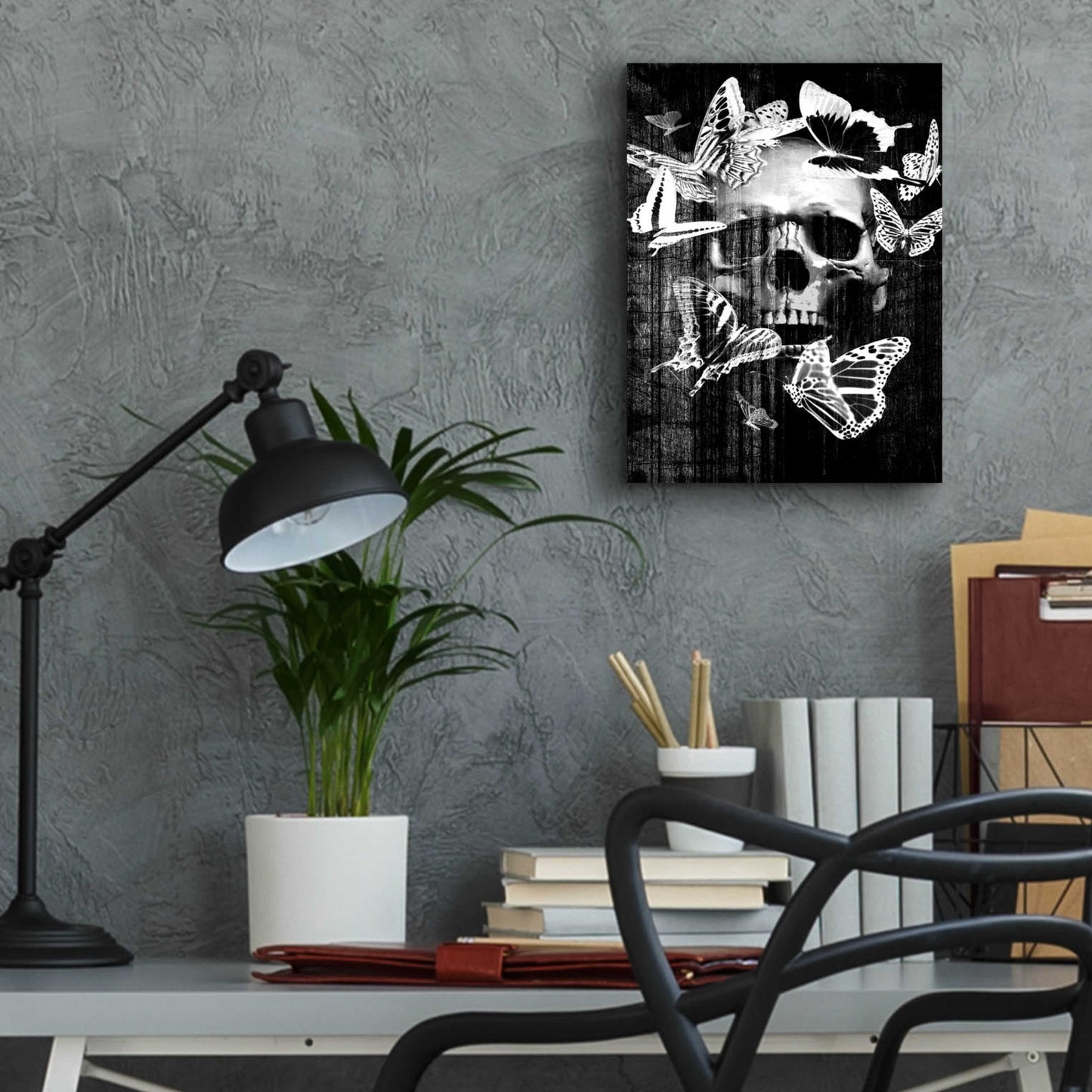 Epic Art 'Skull Butterfly Crown' by GraphINC, Acrylic Glass Wall Art,12x16