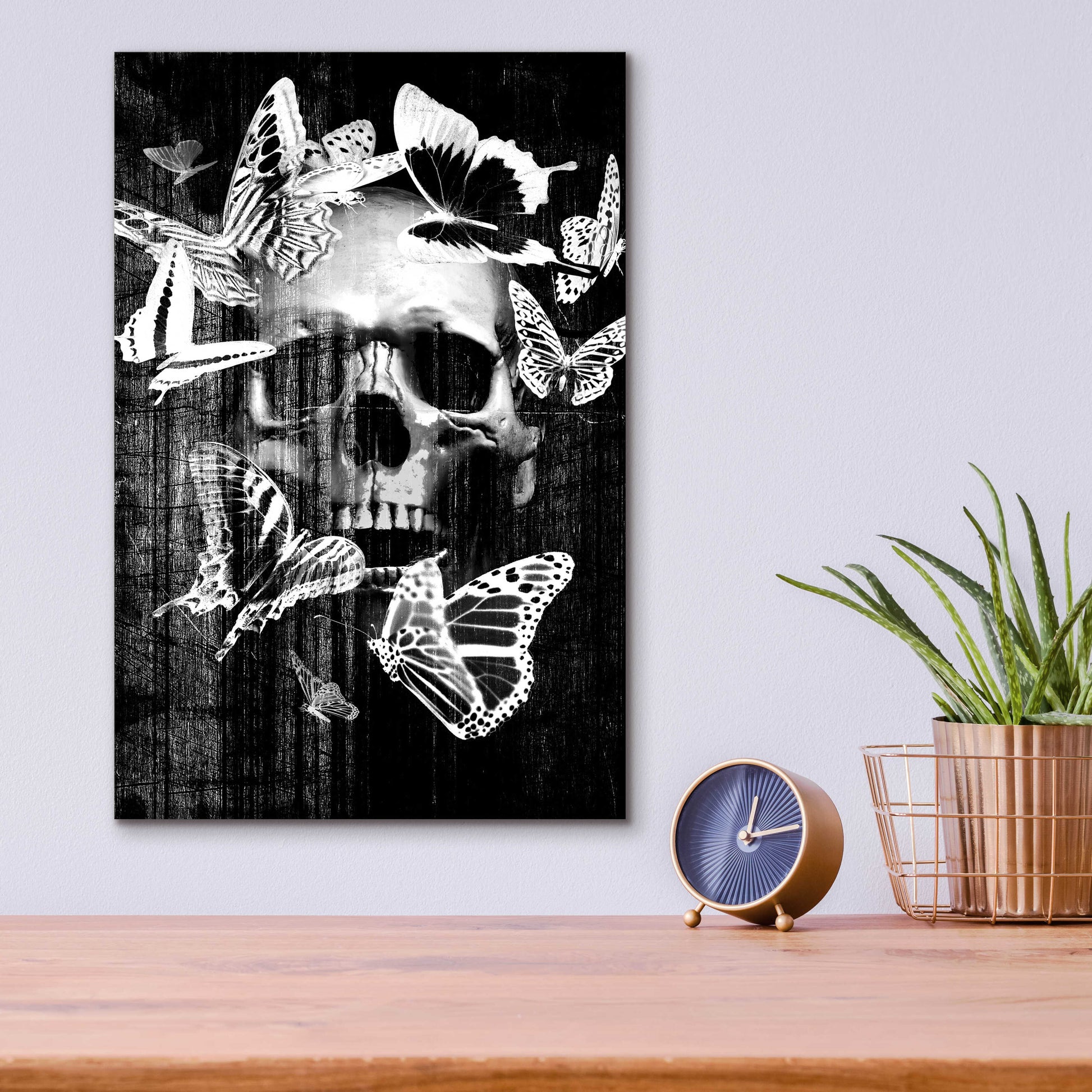 Epic Art 'Skull Butterfly Crown' by GraphINC, Acrylic Glass Wall Art,12x16