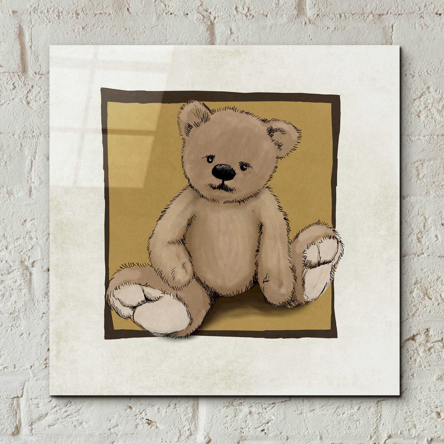 Epic Art 'Teddy Bear' by GraphINC, Acrylic Glass Wall Art,12x12