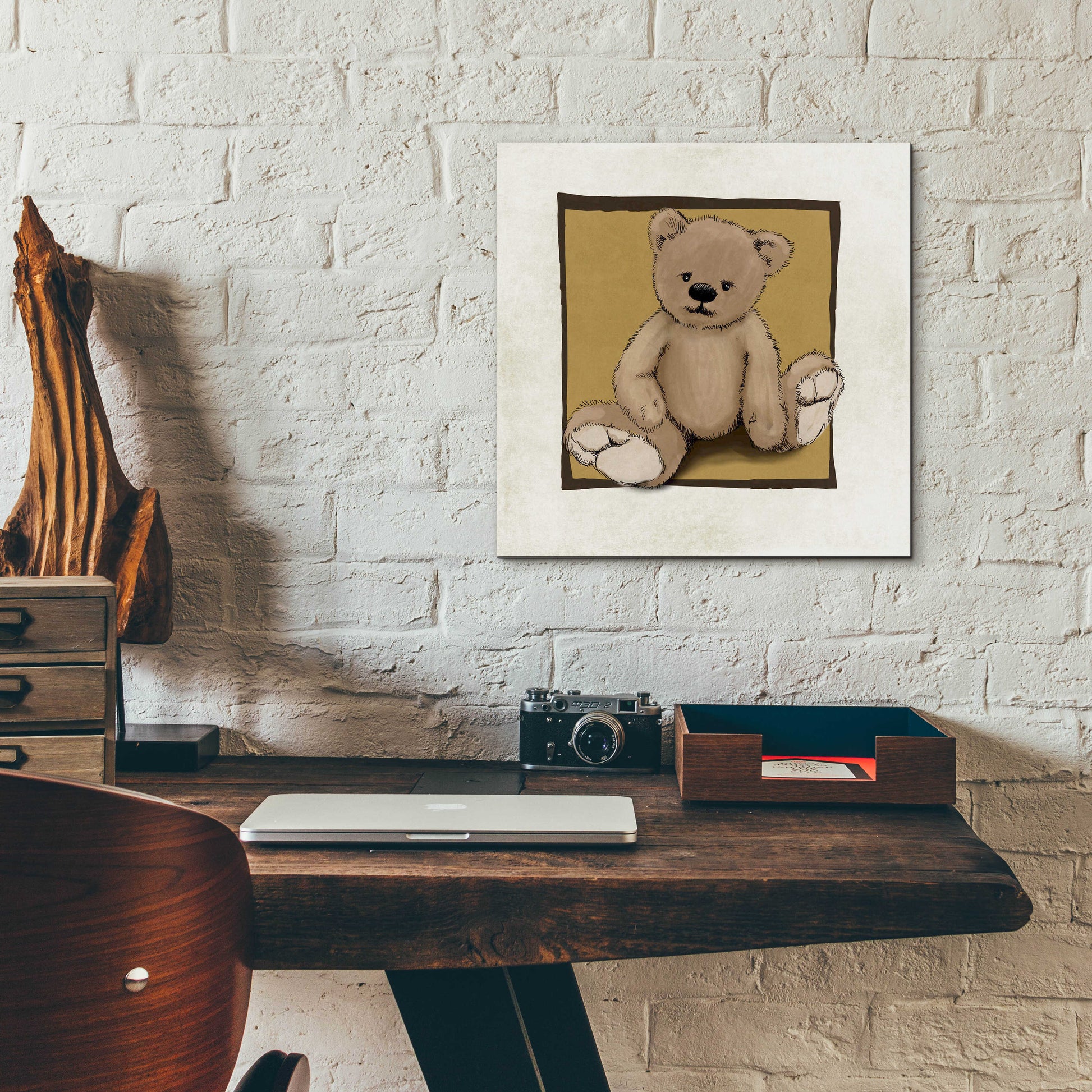 Epic Art 'Teddy Bear' by GraphINC, Acrylic Glass Wall Art,12x12