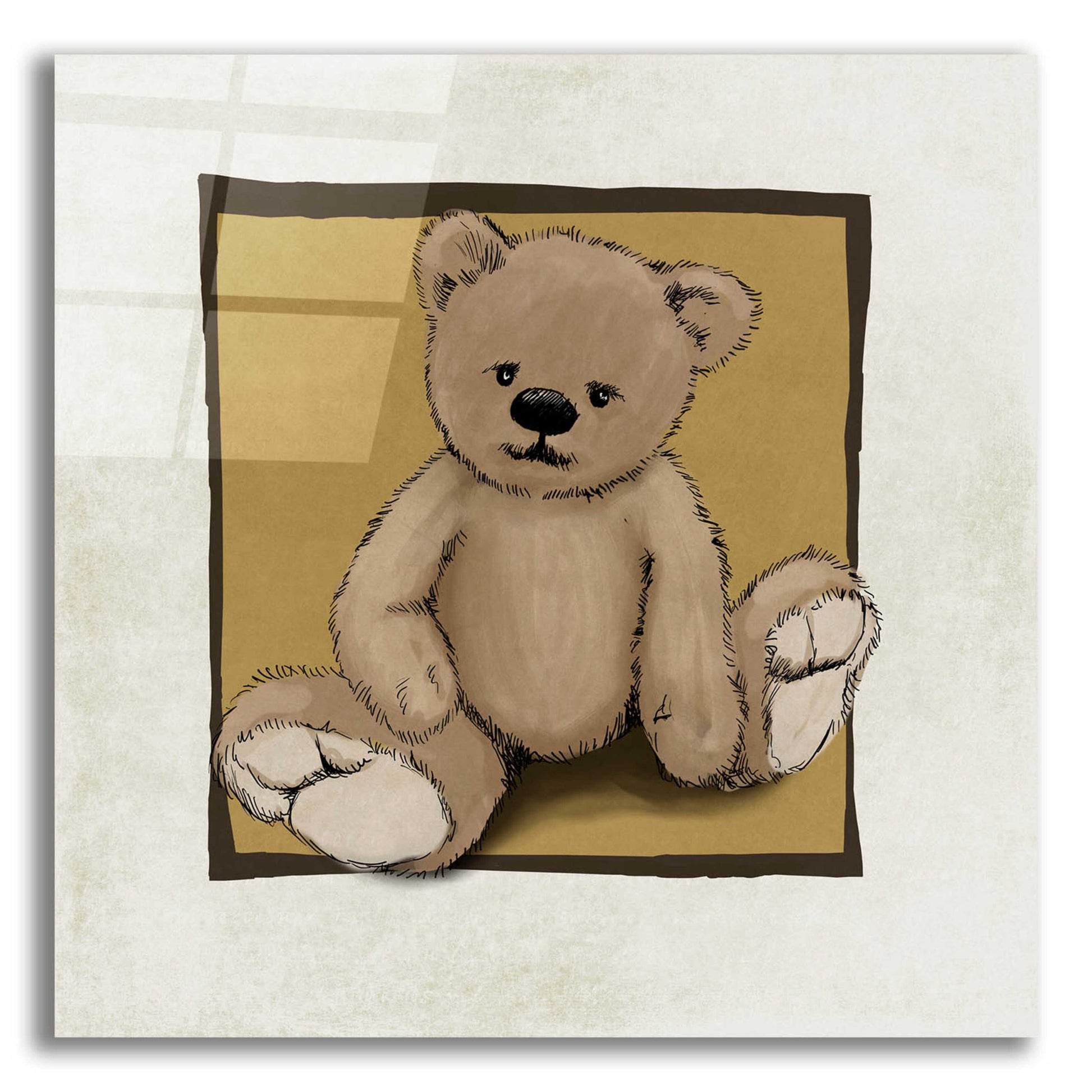 Epic Art 'Teddy Bear' by GraphINC, Acrylic Glass Wall Art,12x12