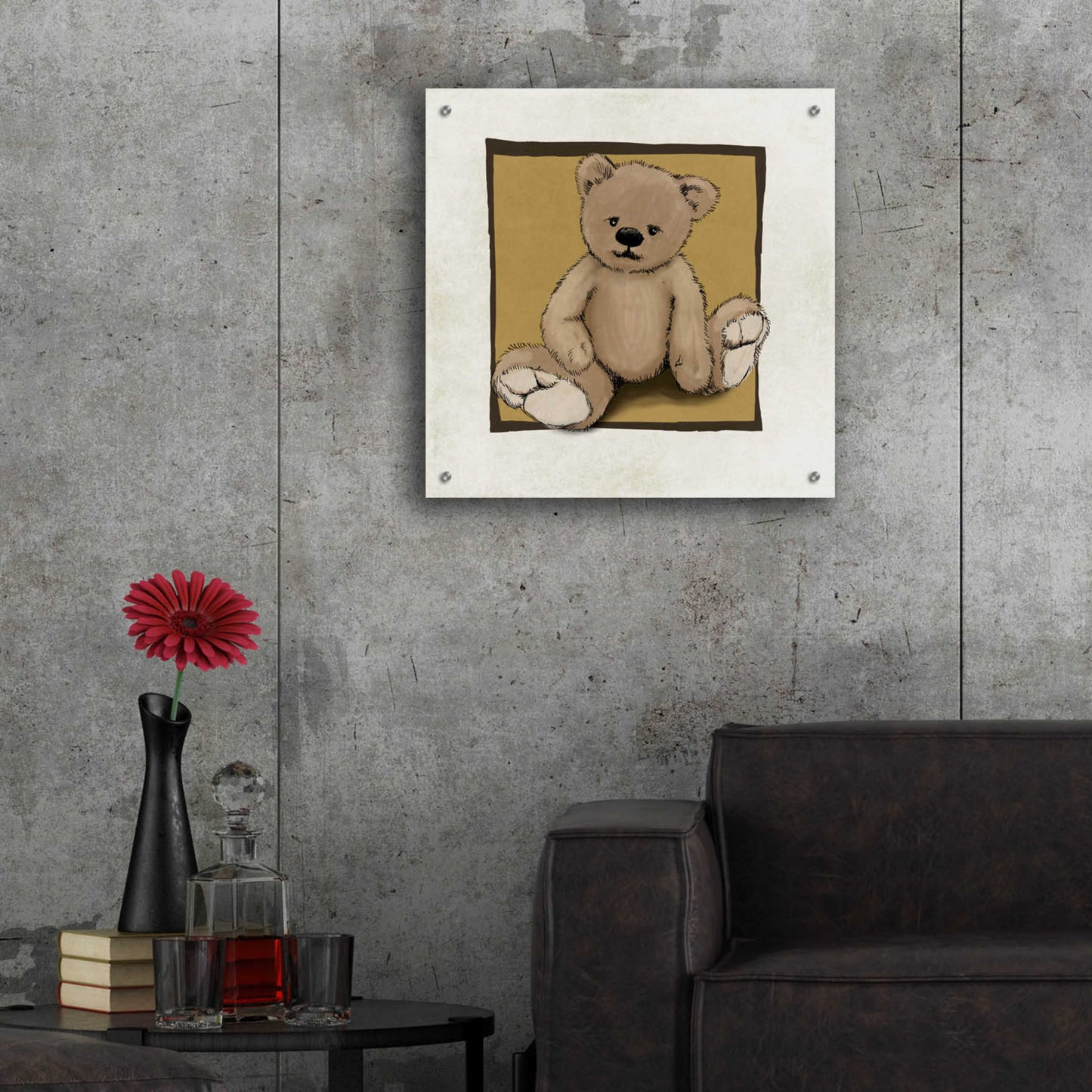 Epic Art 'Teddy Bear' by GraphINC, Acrylic Glass Wall Art,24x24