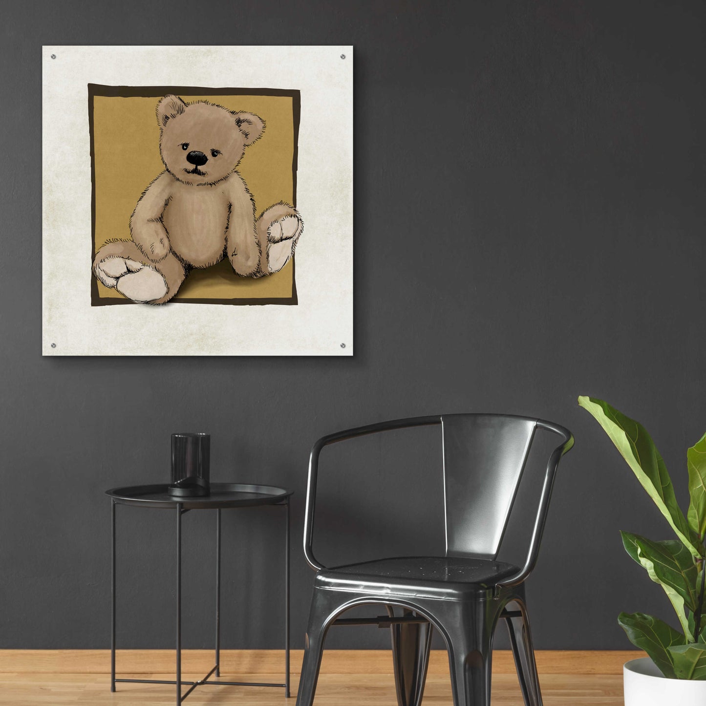 Epic Art 'Teddy Bear' by GraphINC, Acrylic Glass Wall Art,36x36