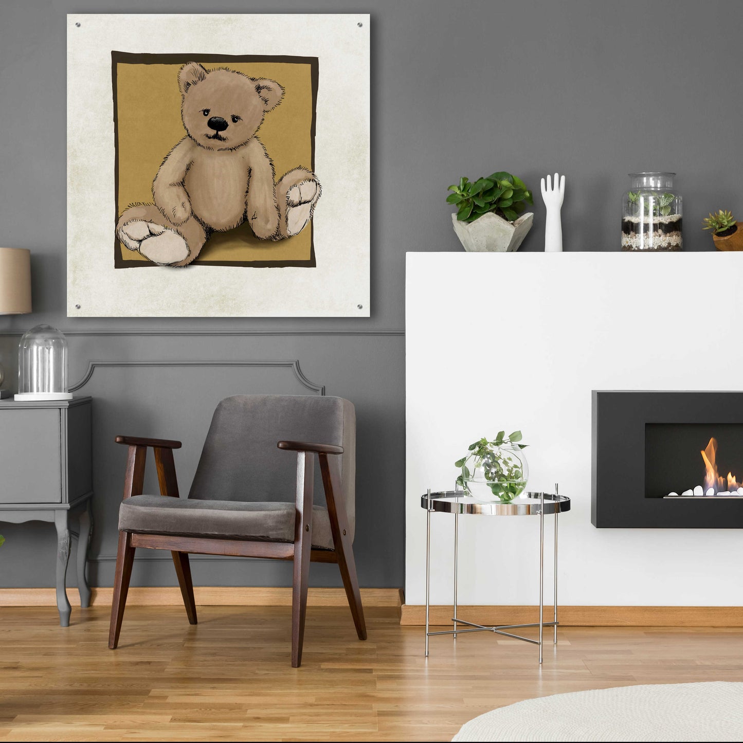 Epic Art 'Teddy Bear' by GraphINC, Acrylic Glass Wall Art,36x36