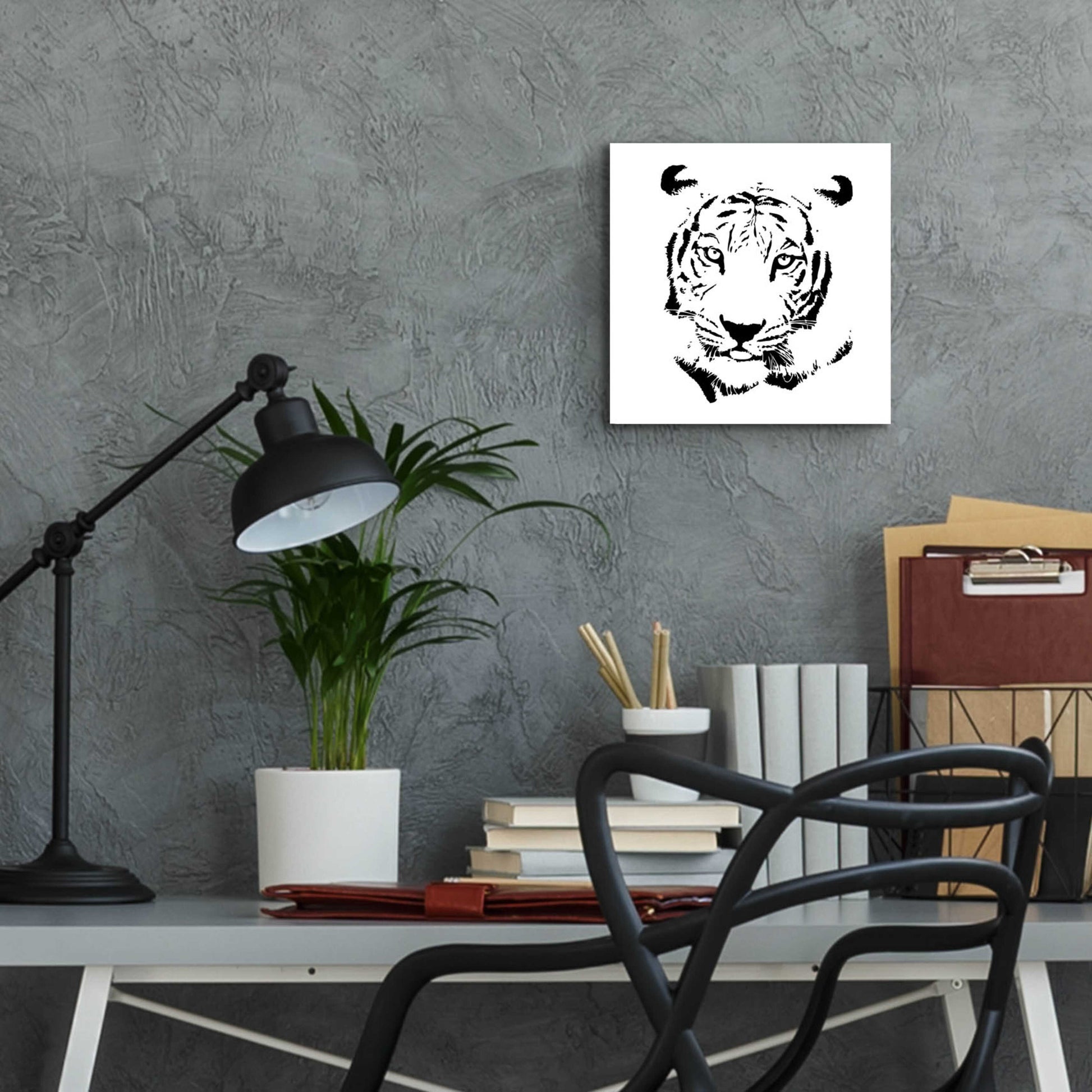 Epic Art 'Tiger' by GraphINC, Acrylic Glass Wall Art,12x12