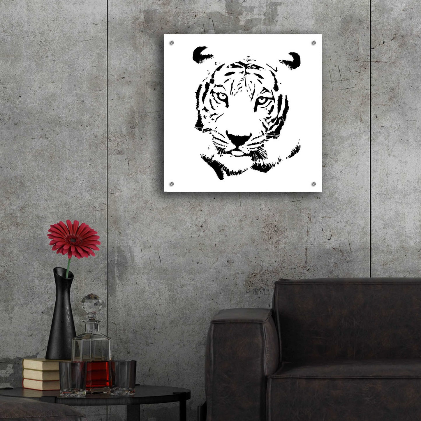 Epic Art 'Tiger' by GraphINC, Acrylic Glass Wall Art,24x24