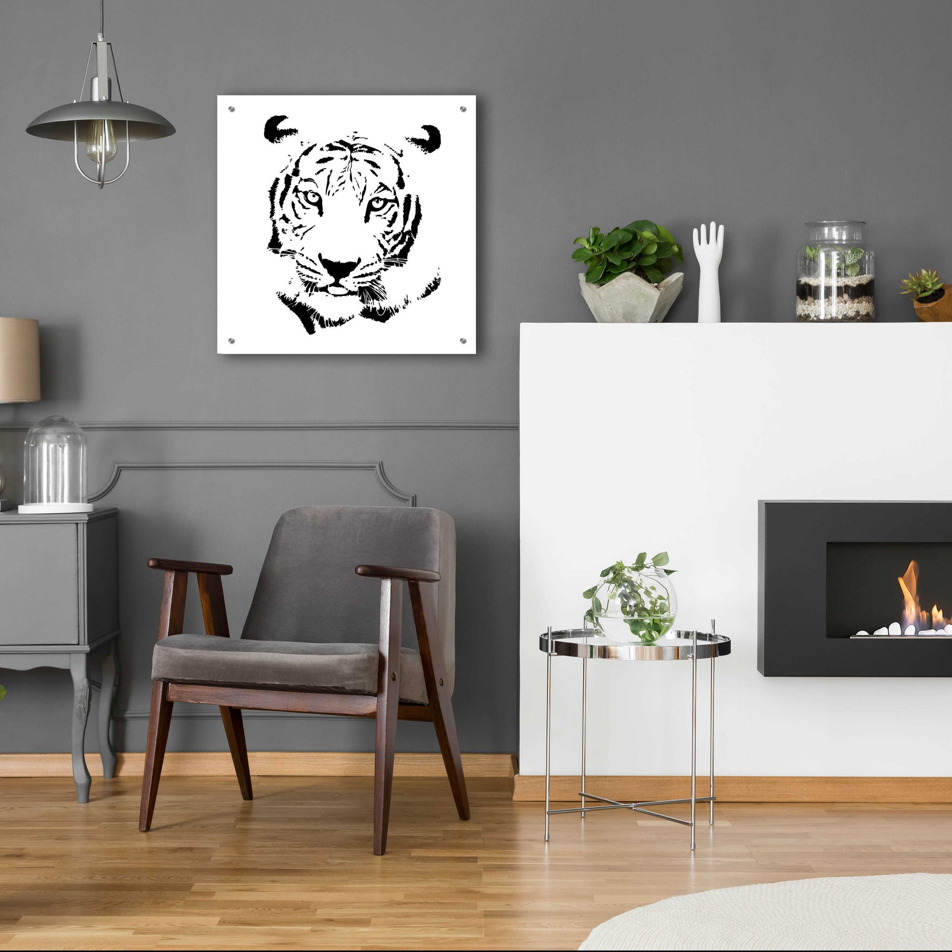 Epic Art 'Tiger' by GraphINC, Acrylic Glass Wall Art,24x24