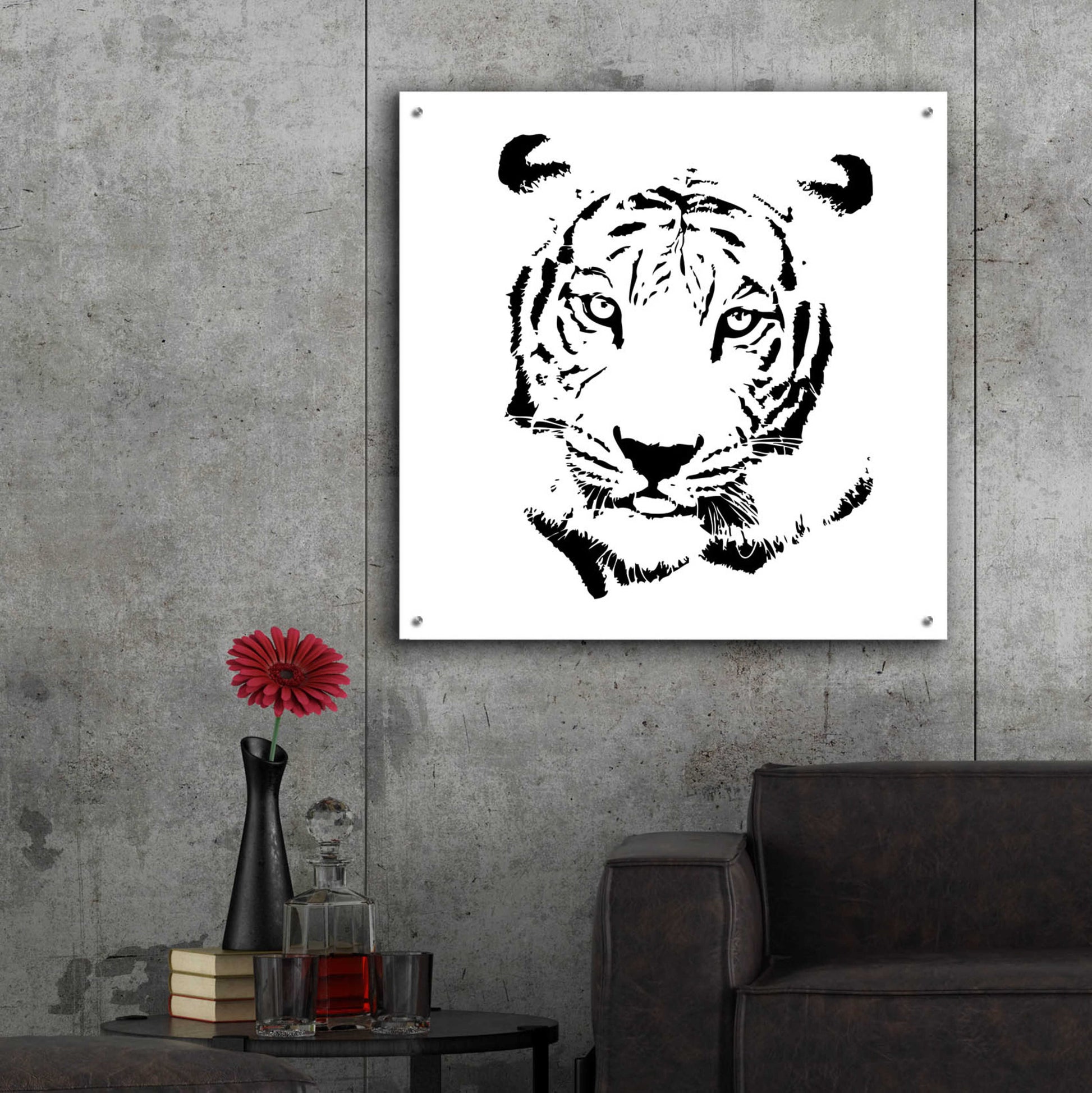 Epic Art 'Tiger' by GraphINC, Acrylic Glass Wall Art,36x36