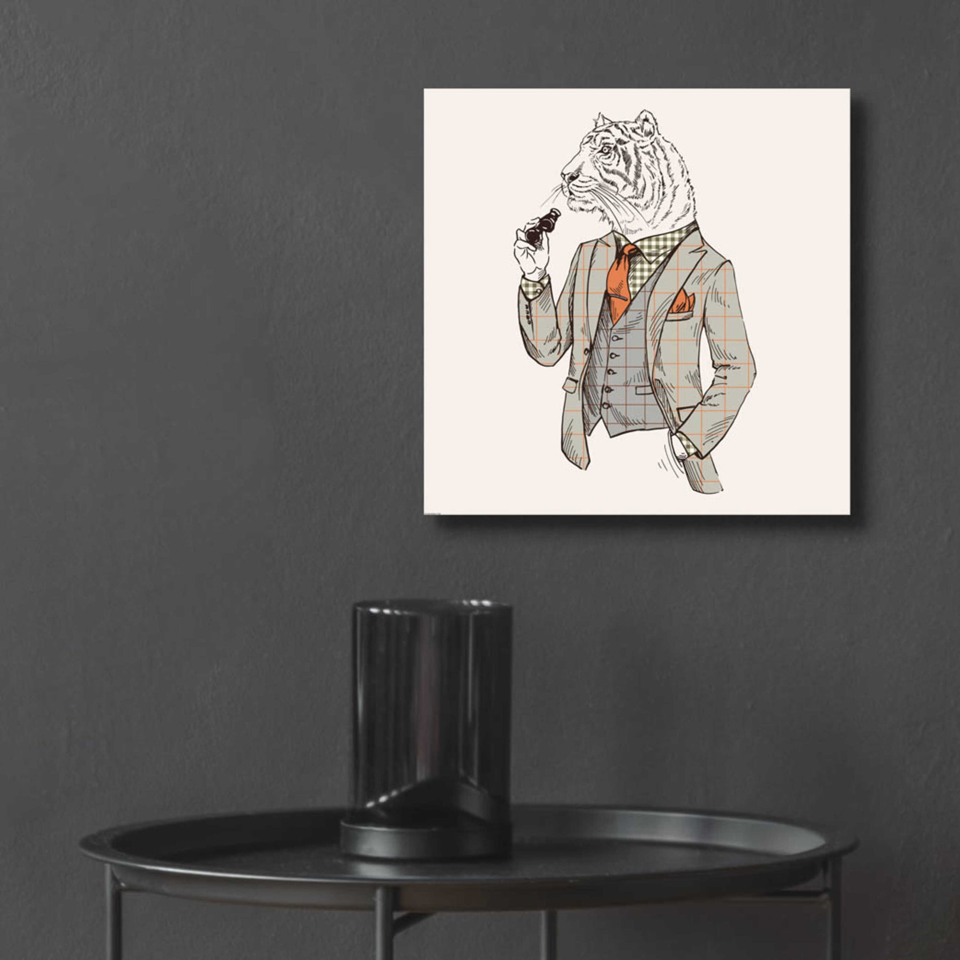 Epic Art 'Tiger-Man' by GraphINC, Acrylic Glass Wall Art,12x12