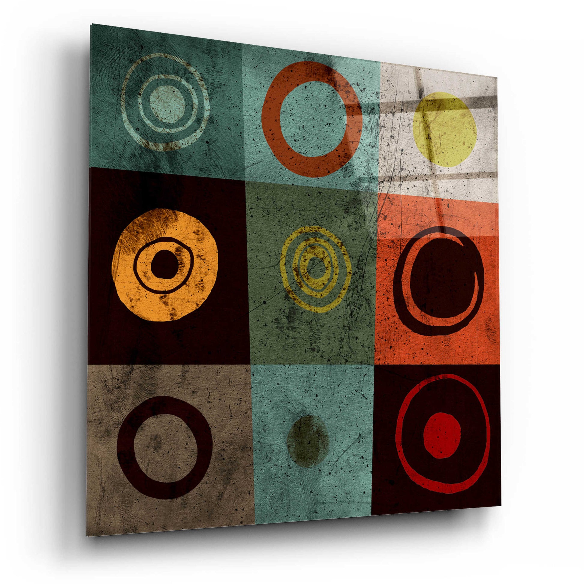 Epic Art 'Tiles Circles' by GraphINC, Acrylic Glass Wall Art,12x12