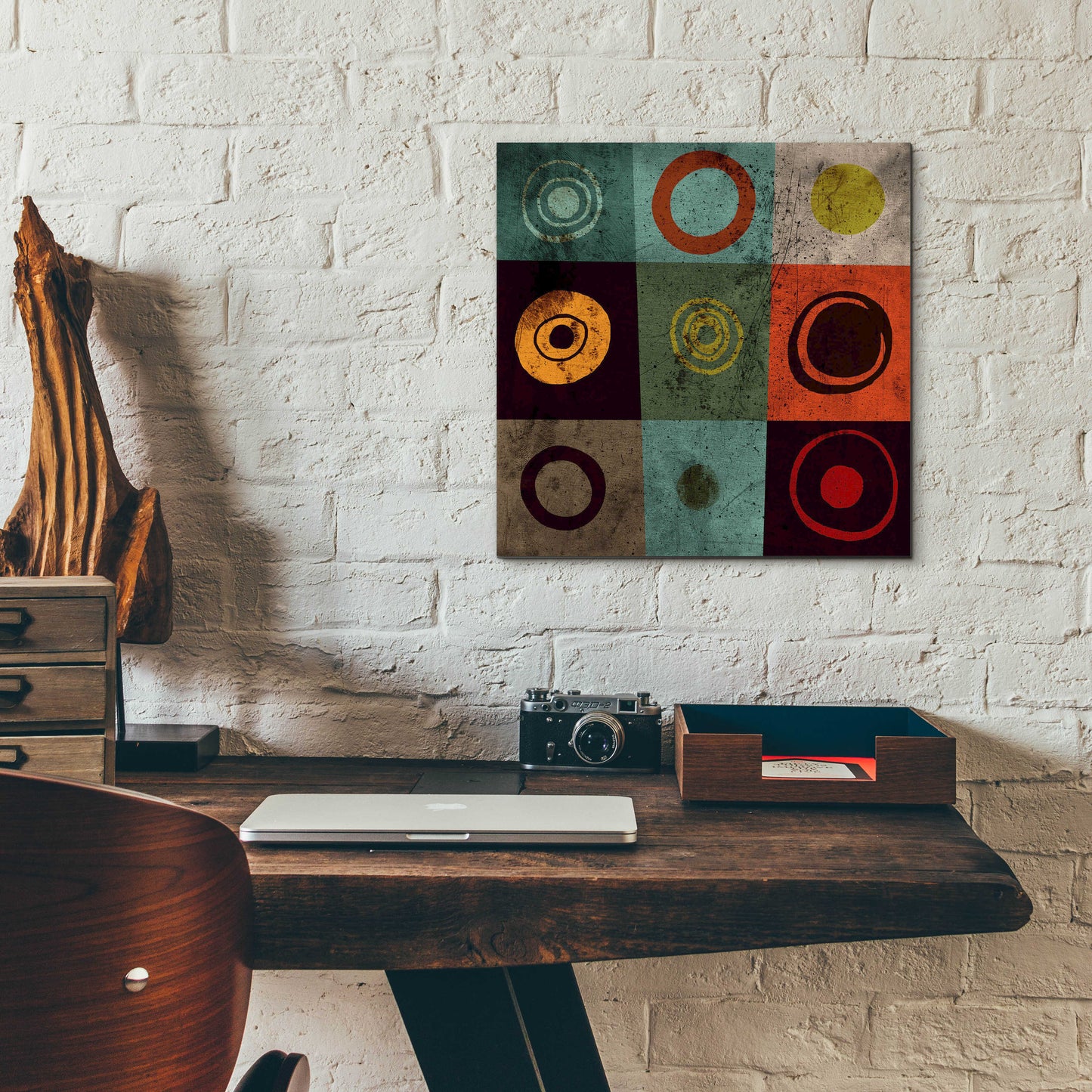 Epic Art 'Tiles Circles' by GraphINC, Acrylic Glass Wall Art,12x12